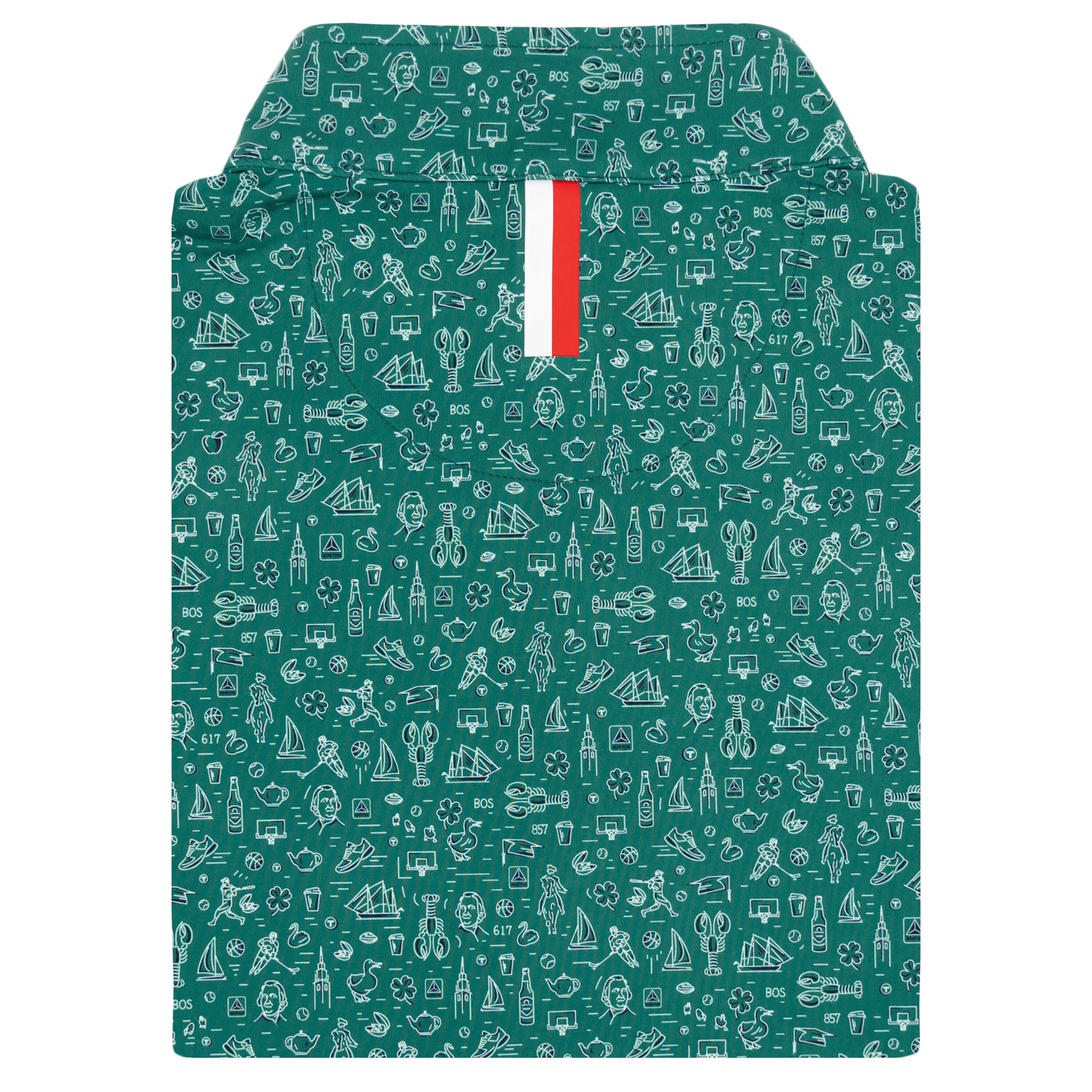 Boston Performance Q-Zip | The Boston - Emerald Green/White - Image 2