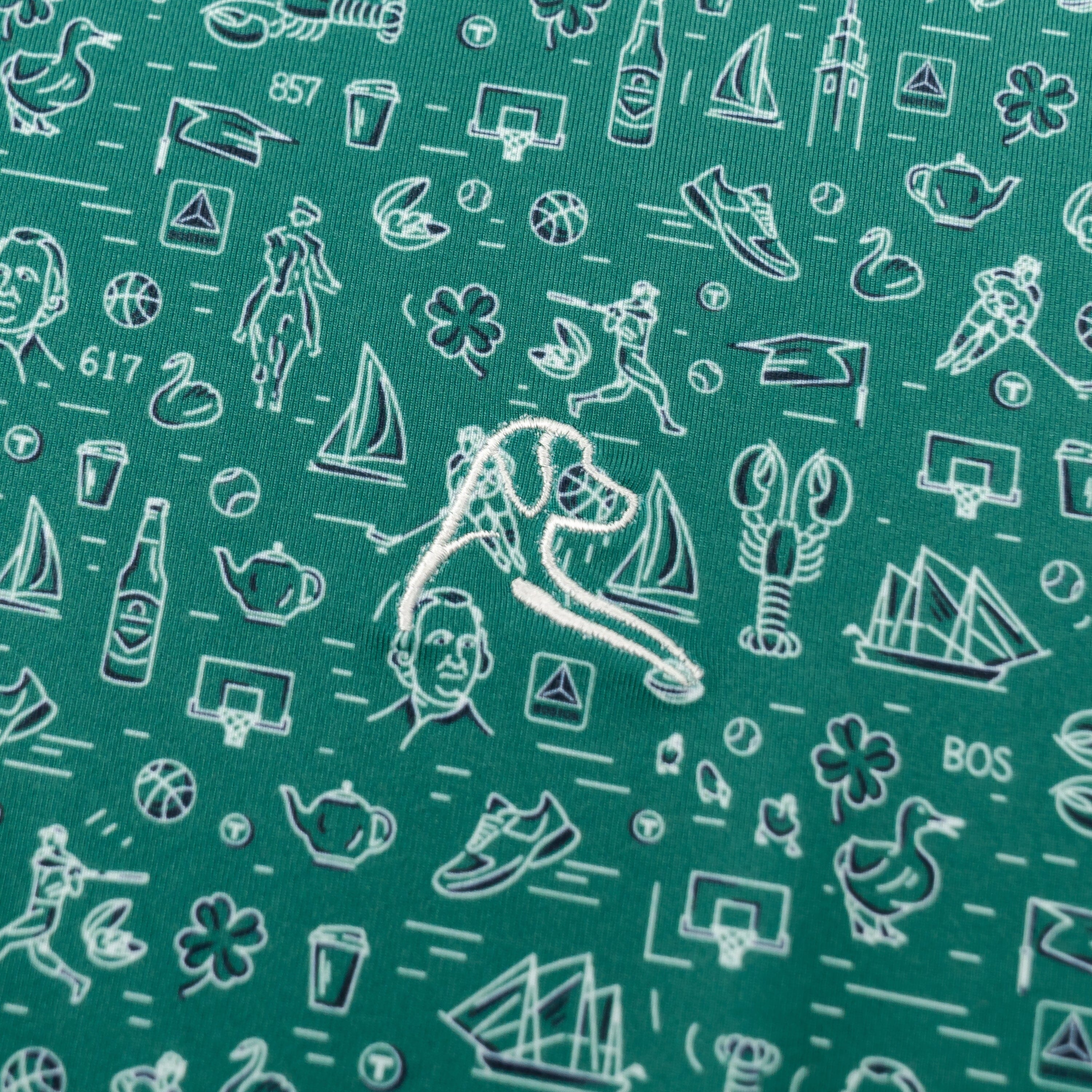Boston Performance Q-Zip | The Boston - Emerald Green/White - Image 3