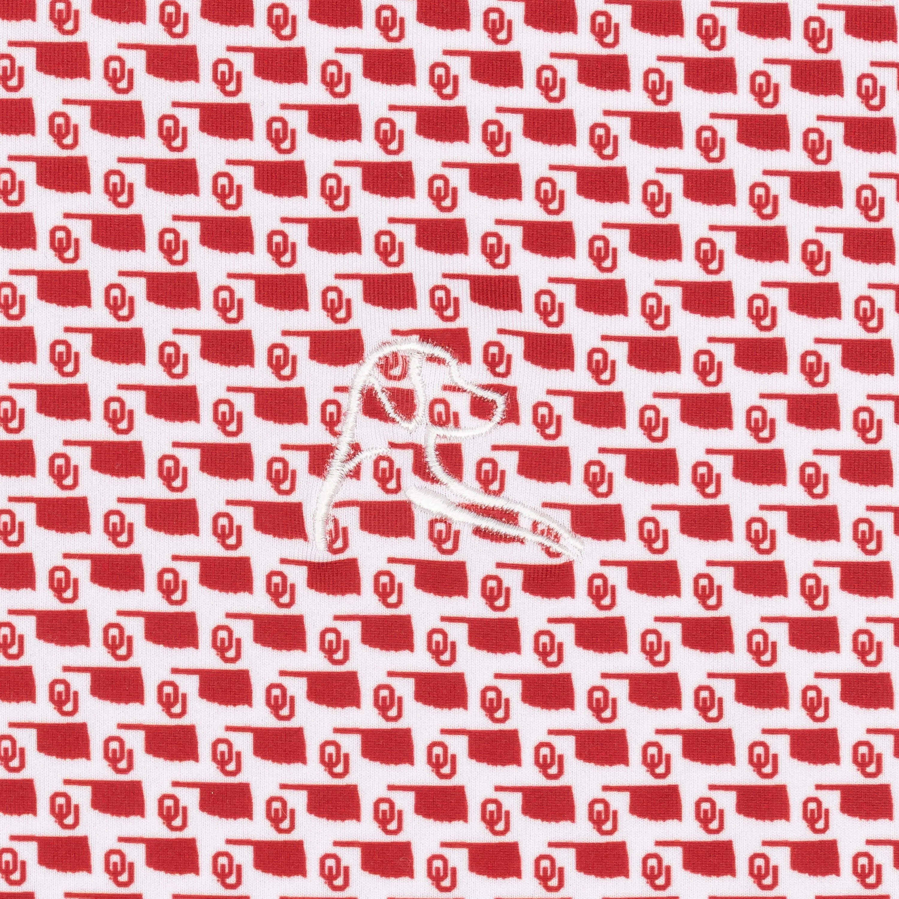 The Oklahoma Sooner® State | Collegiate Polo | The Oklahoma Sooner® State - White/Carmine Red - Image 3