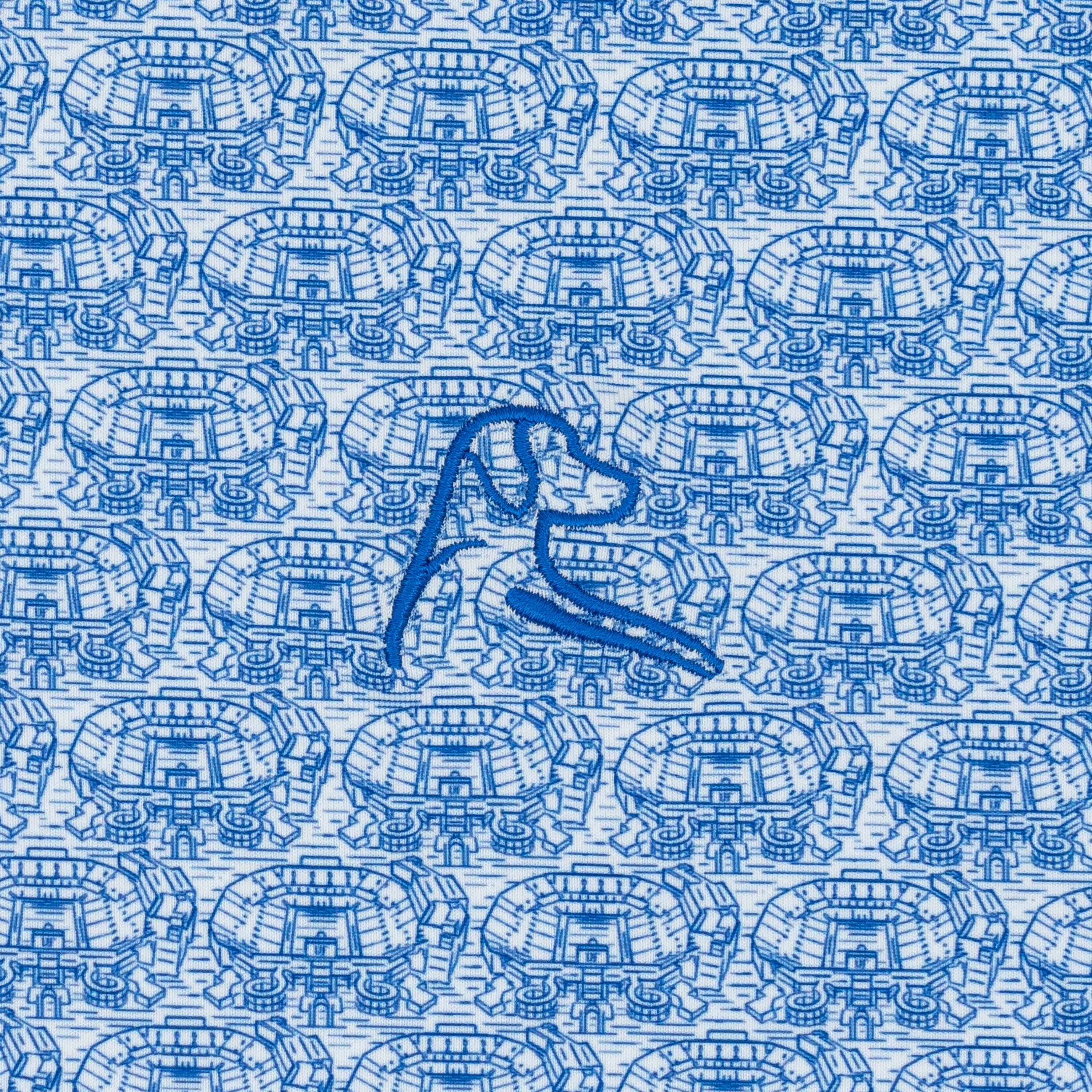 The Florida Swamp® | Collegiate Polo | The Florida Swamp - White/Ocean Blue - Image 3
