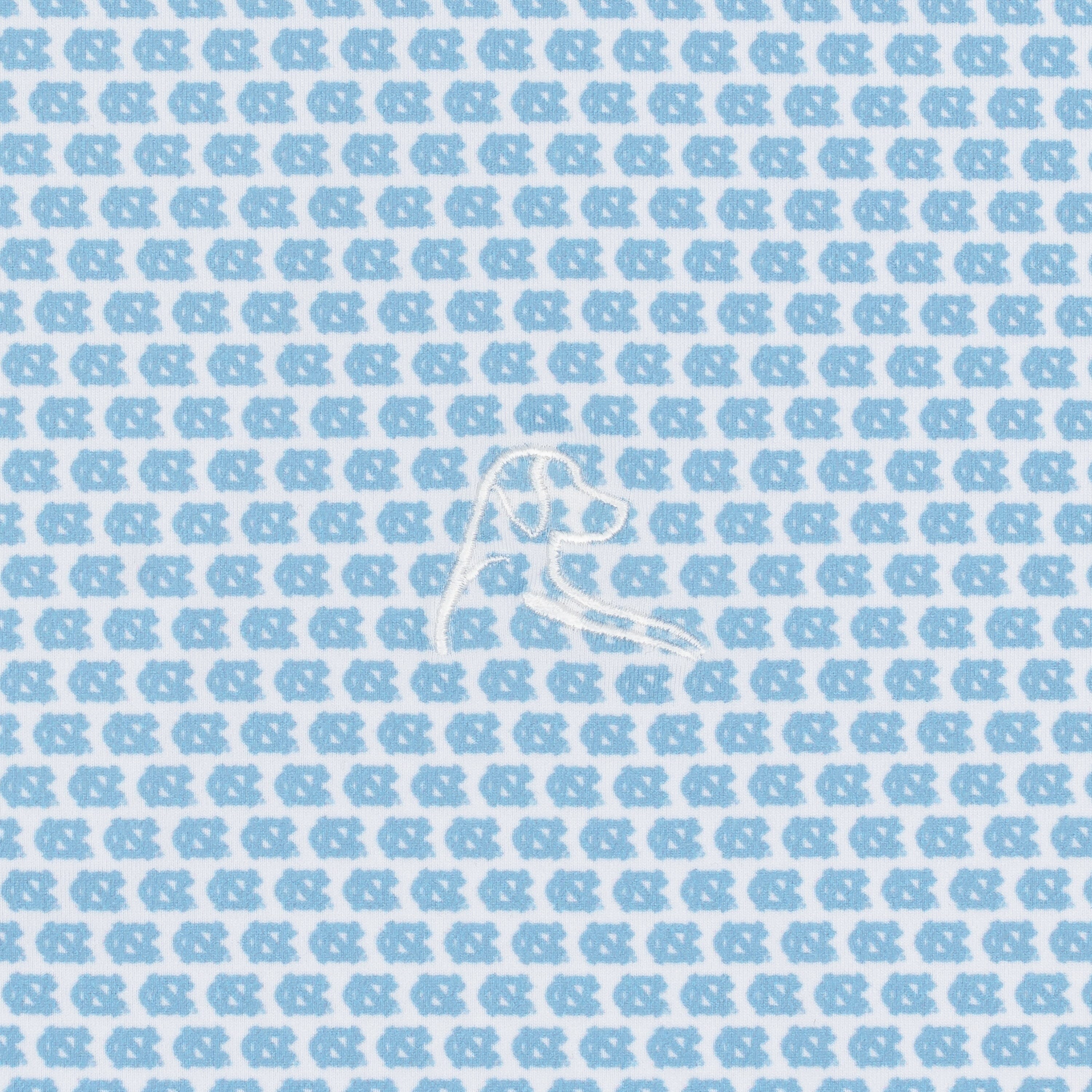 The UNC Tar Heel™ | Collegiate Polo | The UNC Tar Heel™ - White/Powder Blue - Image 3