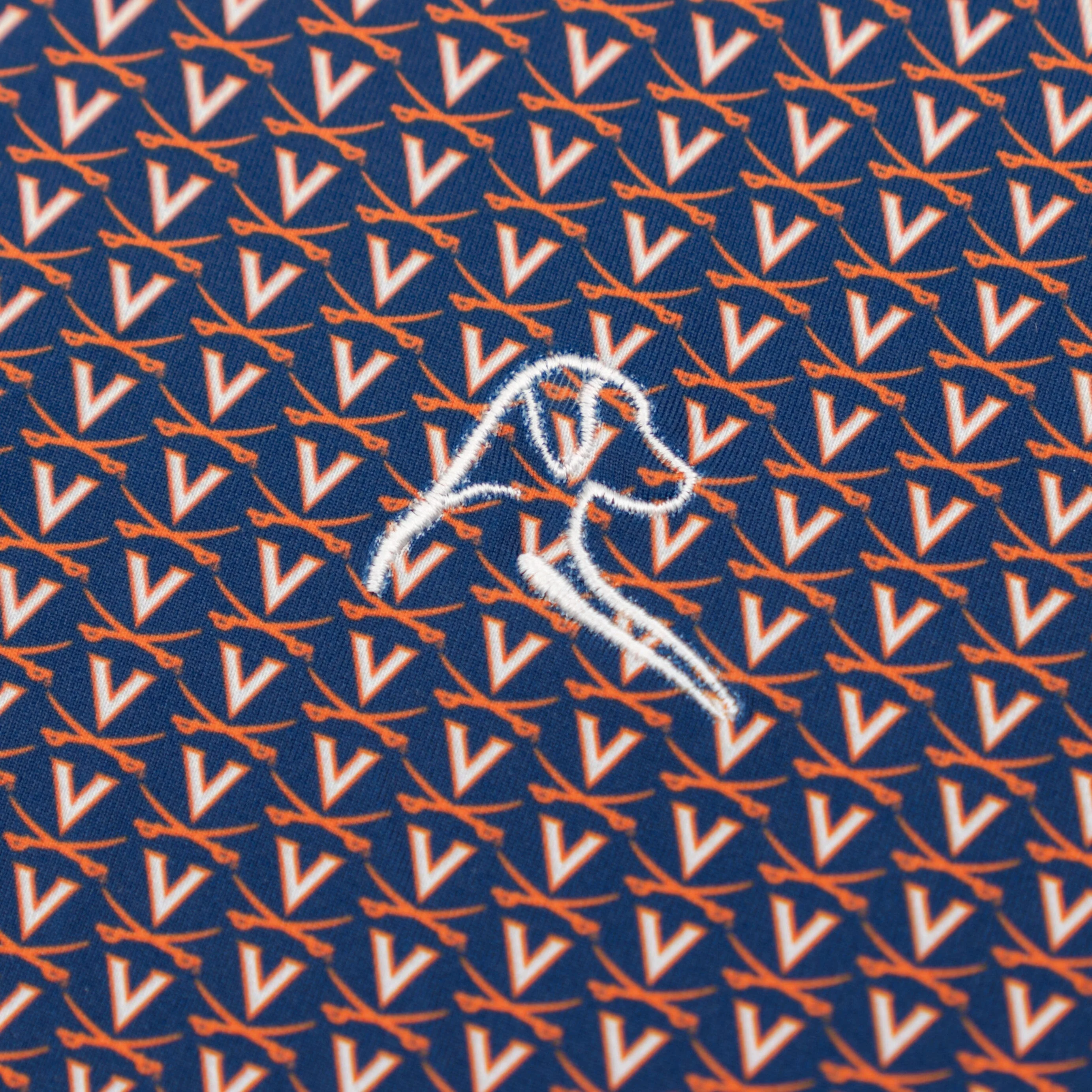 The UVA V-Sabre | Collegiate Polo | The UVA V-Sabre - Admiral Navy/Blaze Orange - Image 3