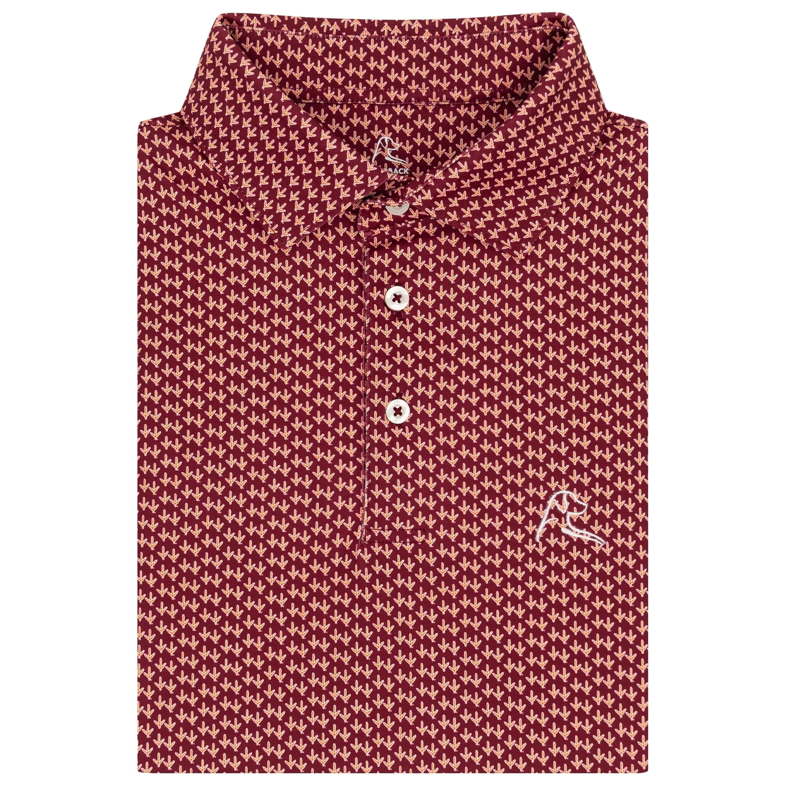The Virginia Tech Hokie™ Tracks | Collegiate Polo | The Virginia Tech Hokie™ Tracks - Dark Maroon/White