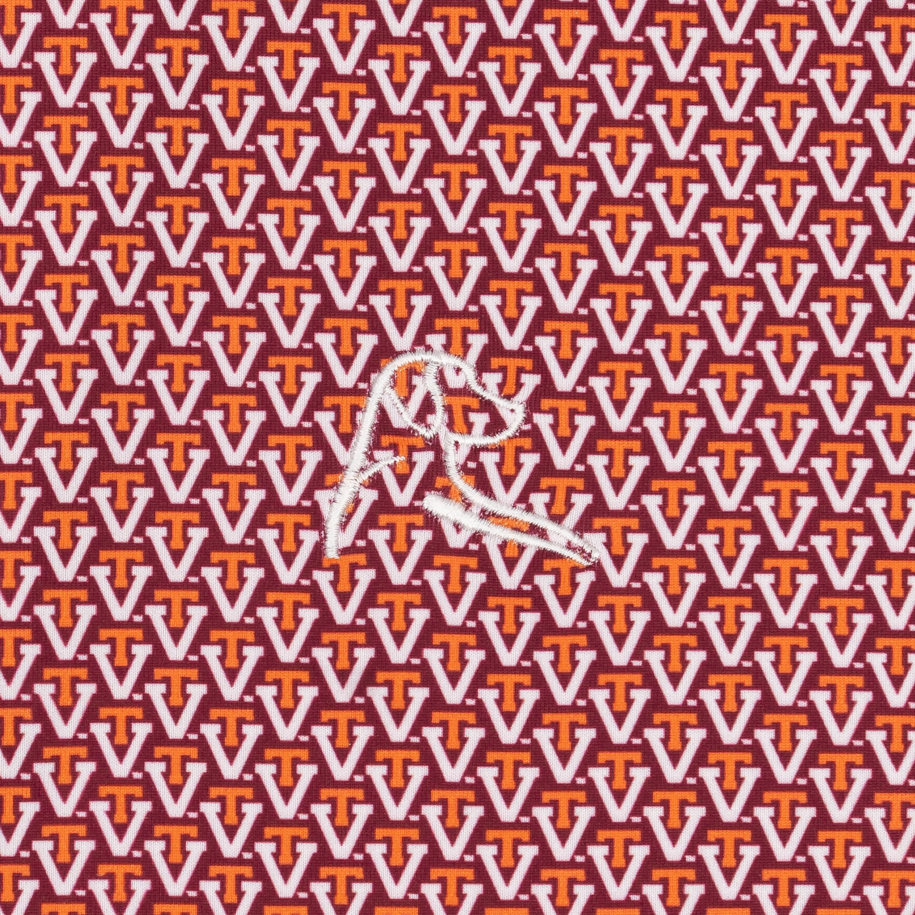 The Virginia Tech Hokies® | Collegiate Polo | The Virginia Tech Hokies® - Dark Maroon/White - Image 3