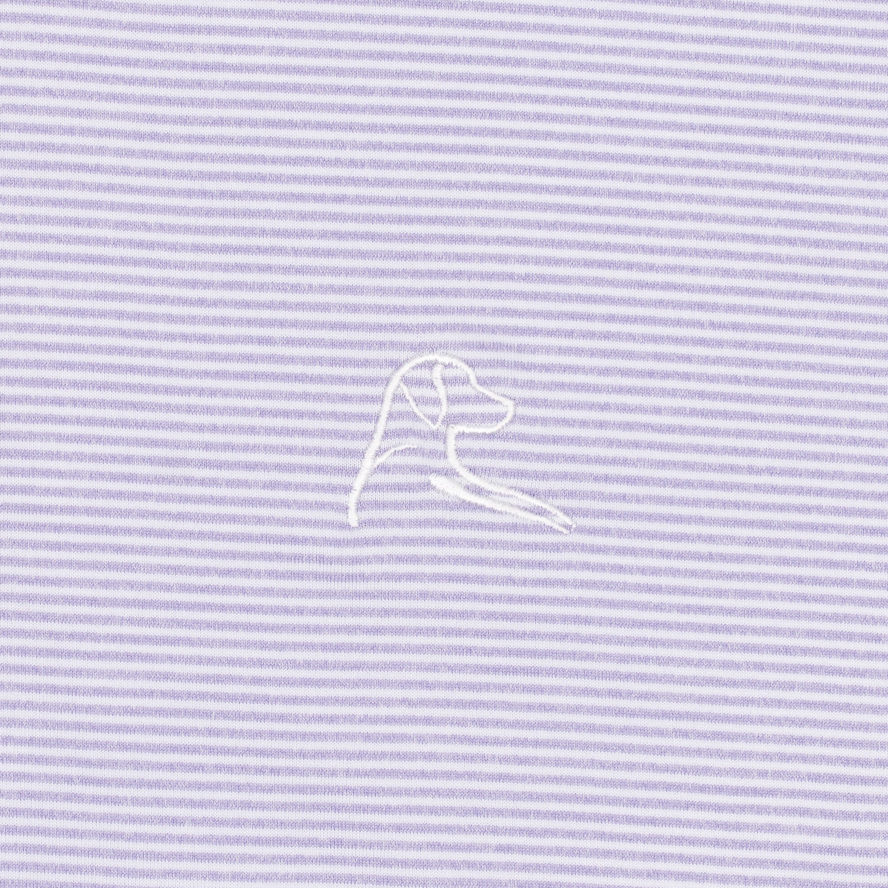 The Whaler Heather Stripe | Performance Polo | The Whaler Heather Stripe - Lavender/White - Image 3
