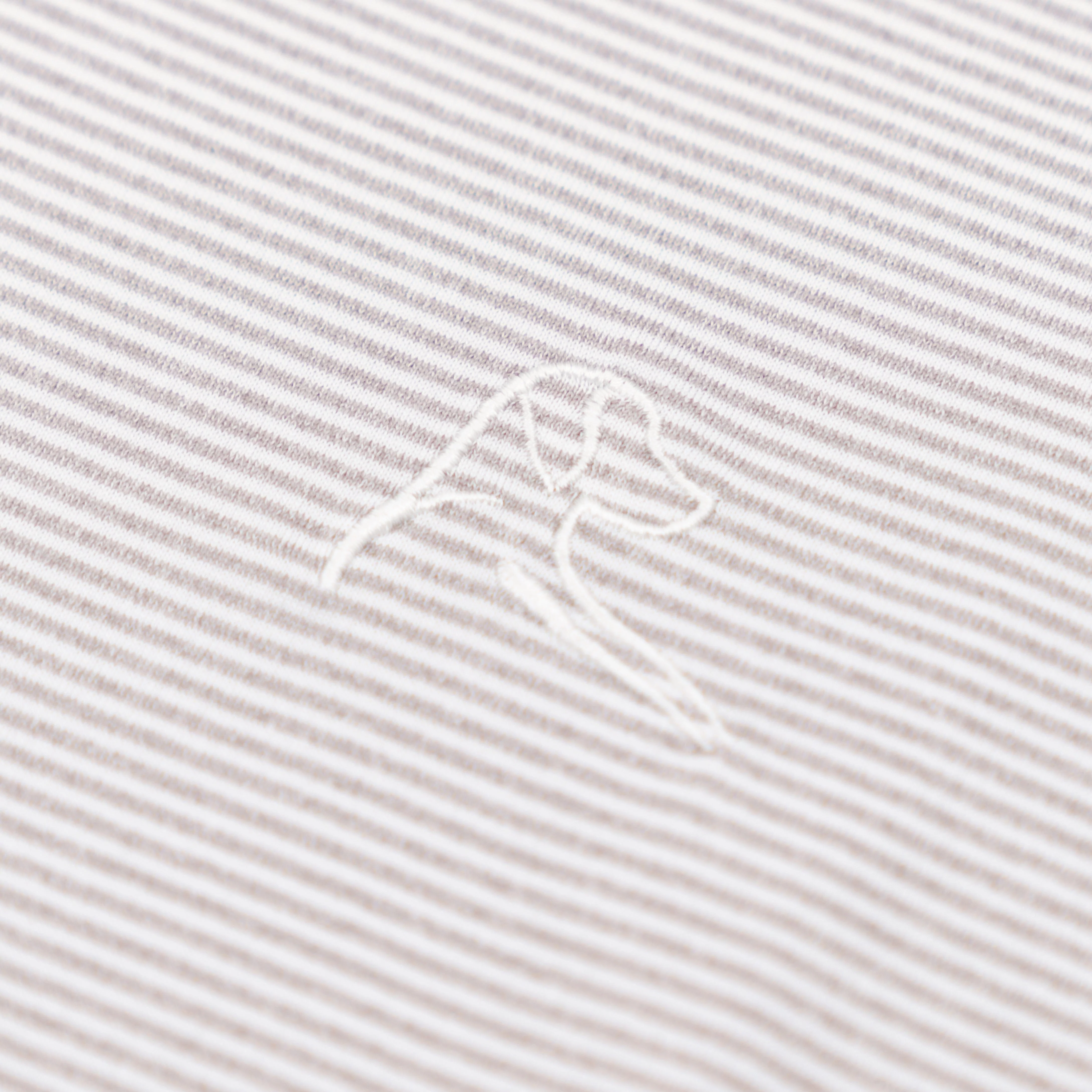 The Whaler Heather Stripe | Long Sleeve Performance Polo | The Whaler Heather Stripe - Lunar Grey/White - Image 3