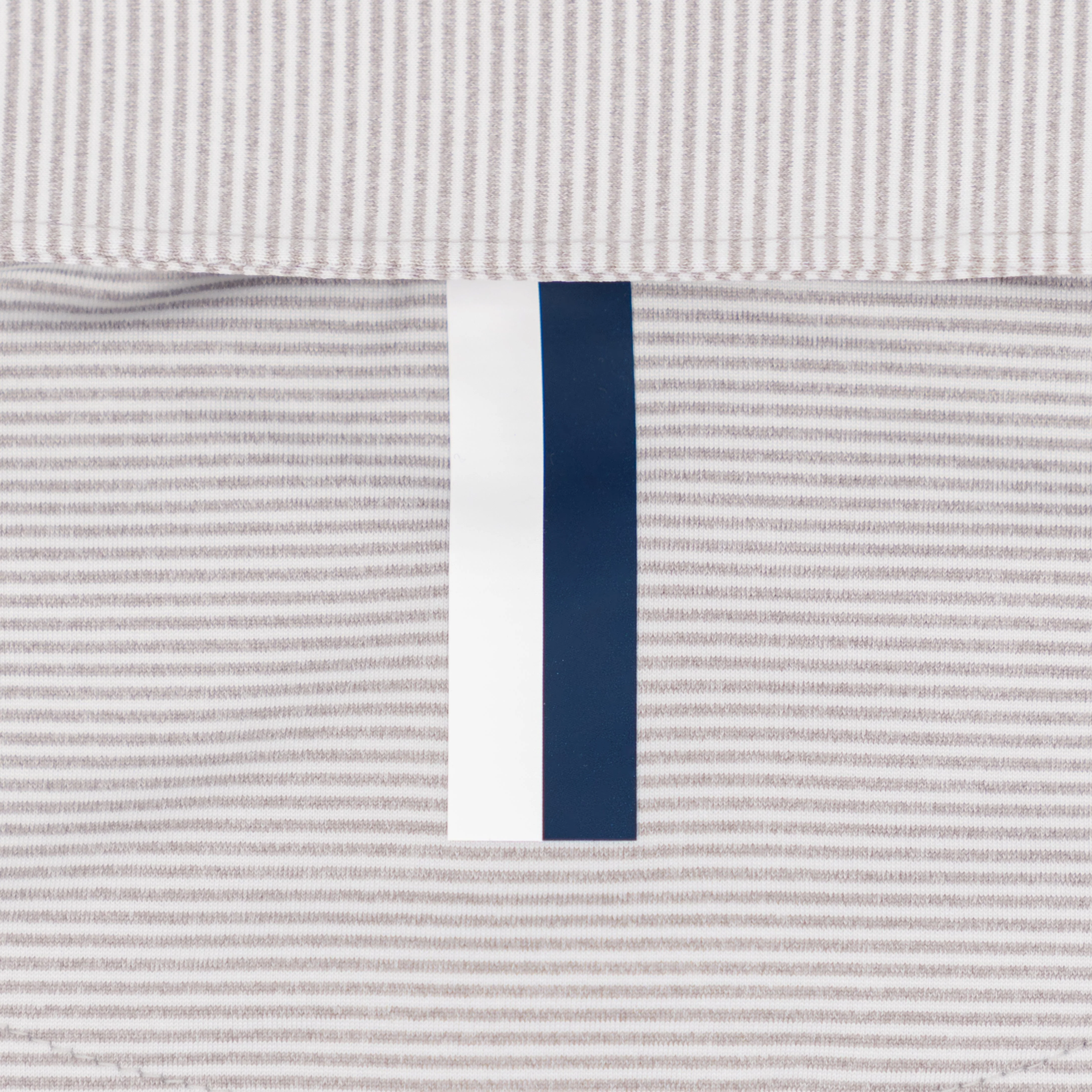The Whaler Heather Stripe | Long Sleeve Performance Polo | The Whaler Heather Stripe - Lunar Grey/White - Image 4