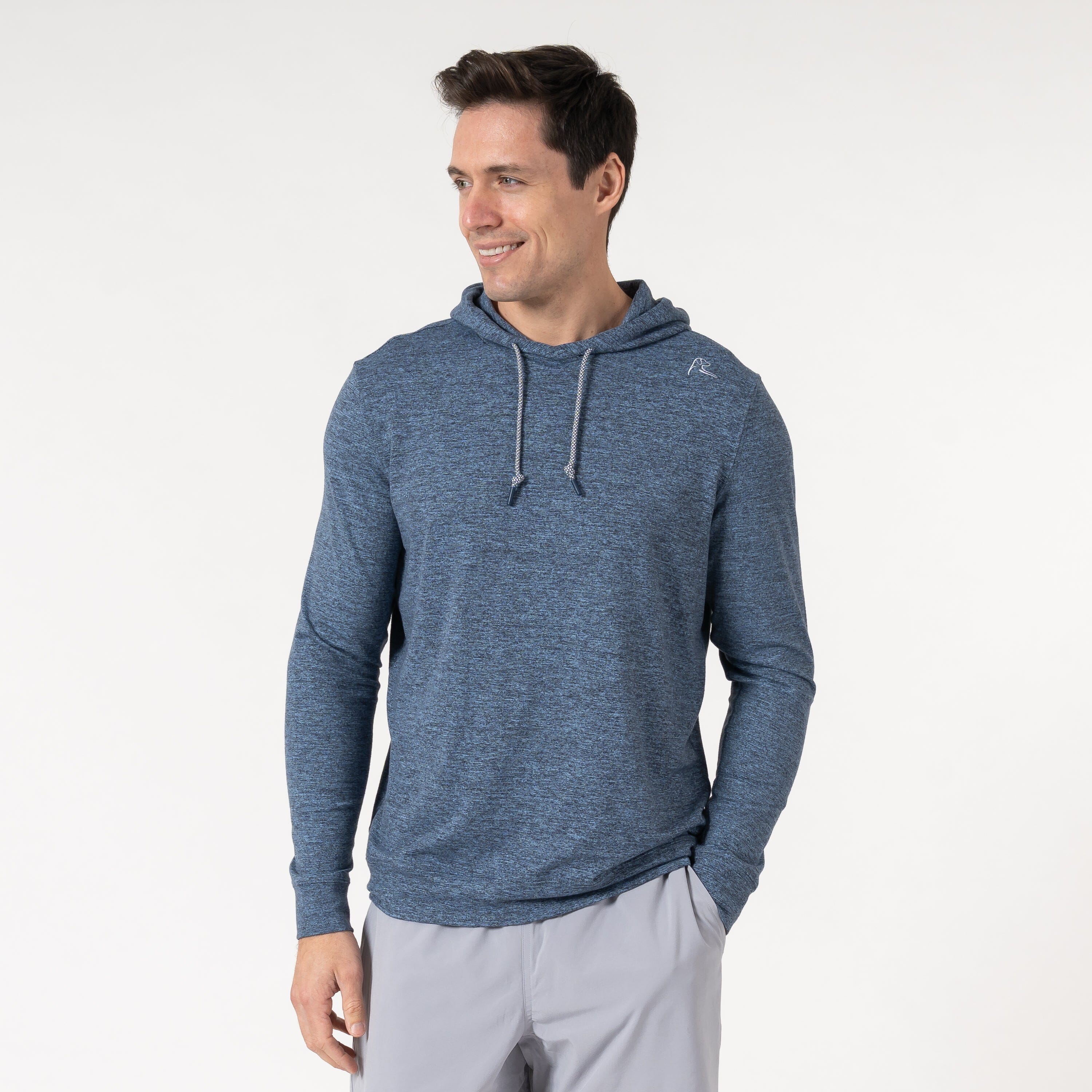 Hesi Performance Hoodie | Heather - Zone Blue/Fleet Navy - Image 5