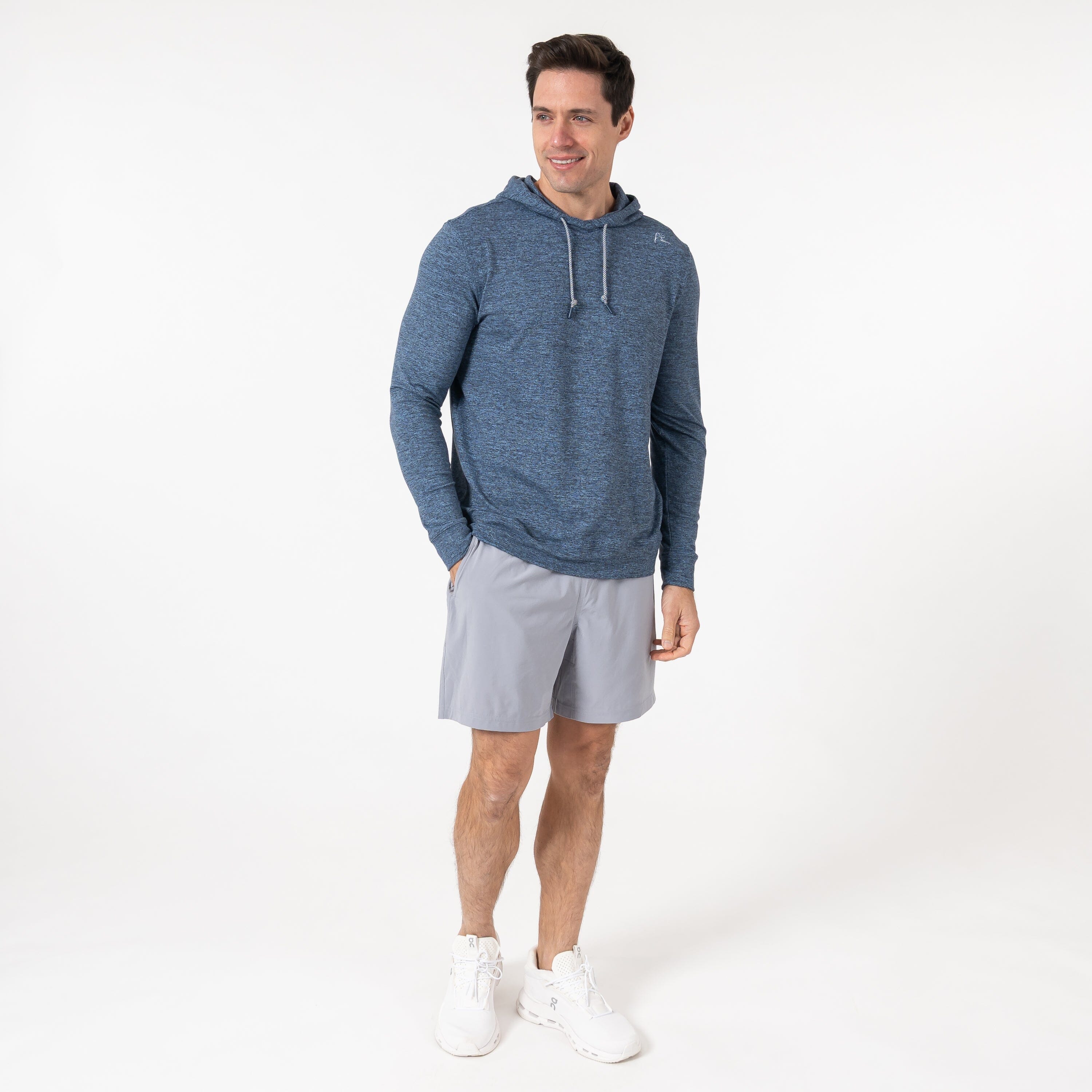 Hesi Performance Hoodie | Heather - Zone Blue/Fleet Navy - Image 6