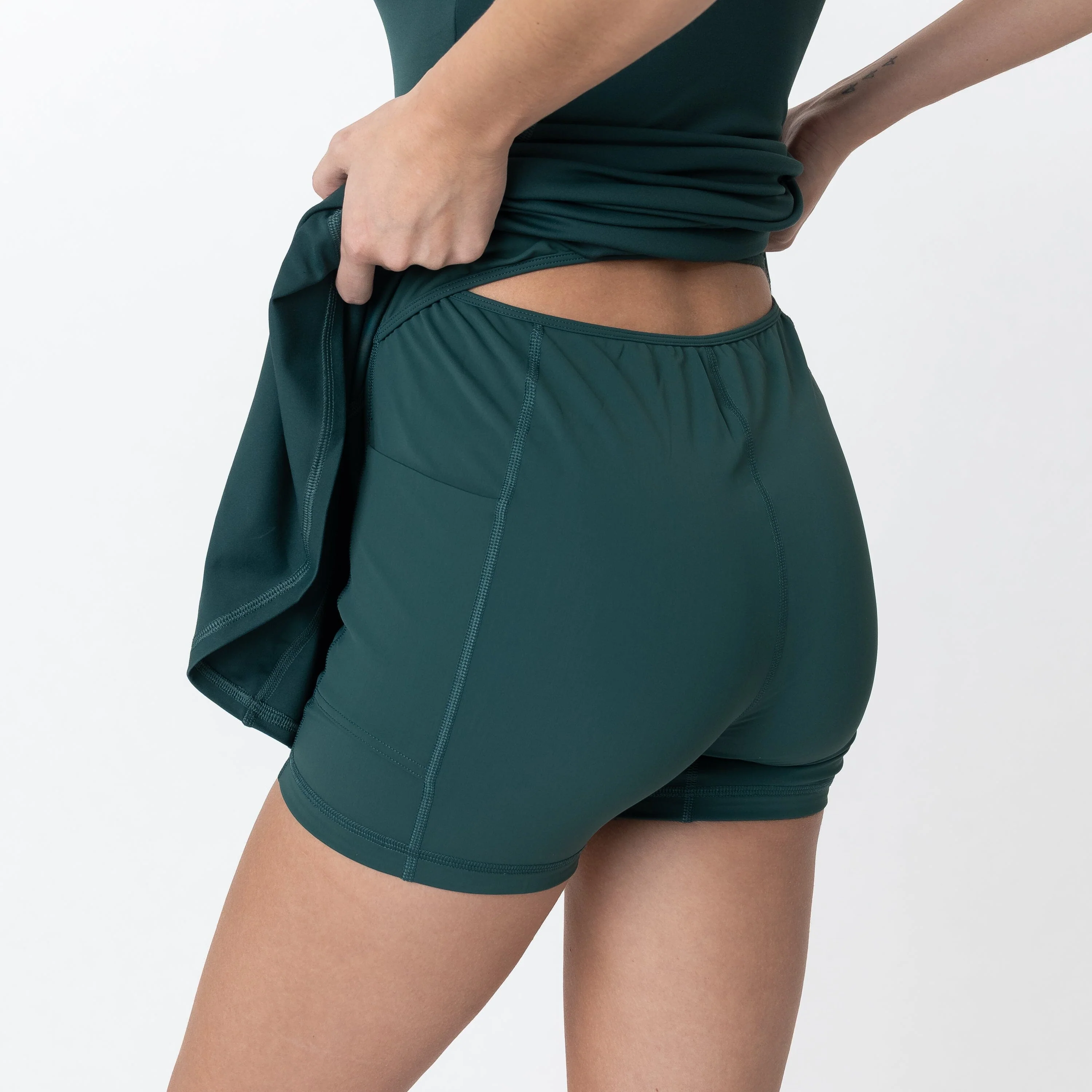 Melbourne Active Dress | Solid - Ponderosa Green - Ponderosa Green/White - Image 9