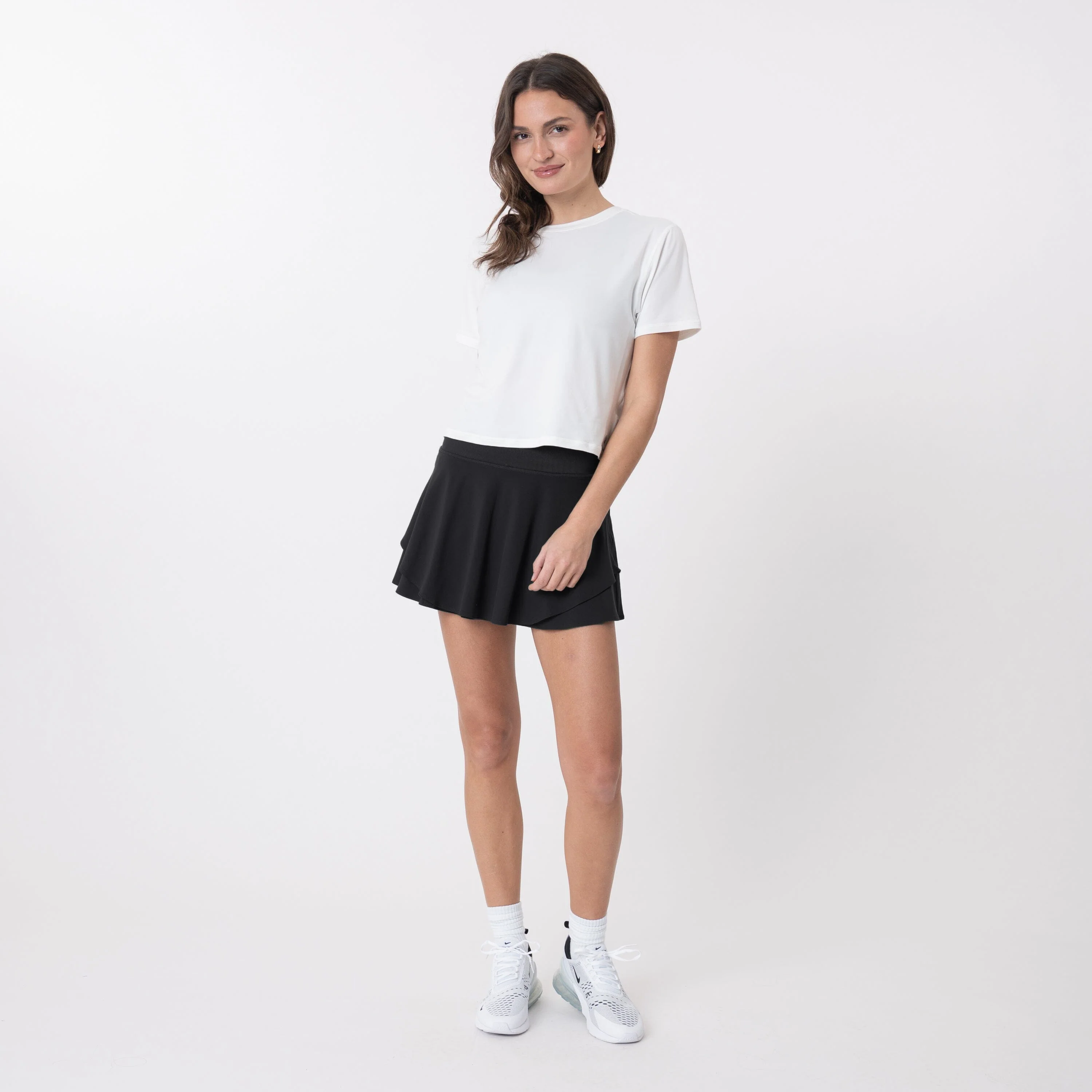 Sydney Tennis Skort | Solid - Midnight Black - Image 4
