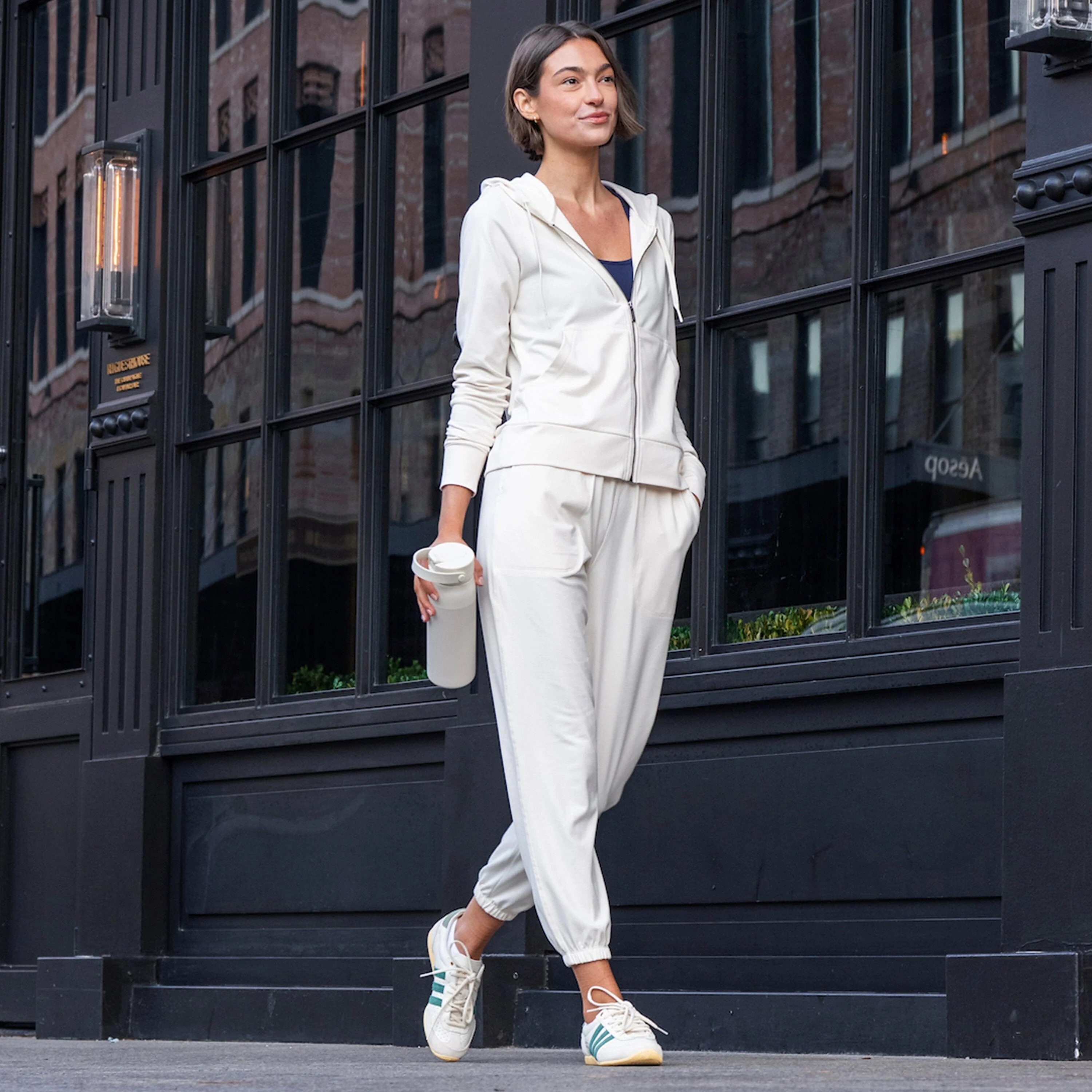 Tempo Ease Jogger | Heather - Ivory/Parchment White - Image 7