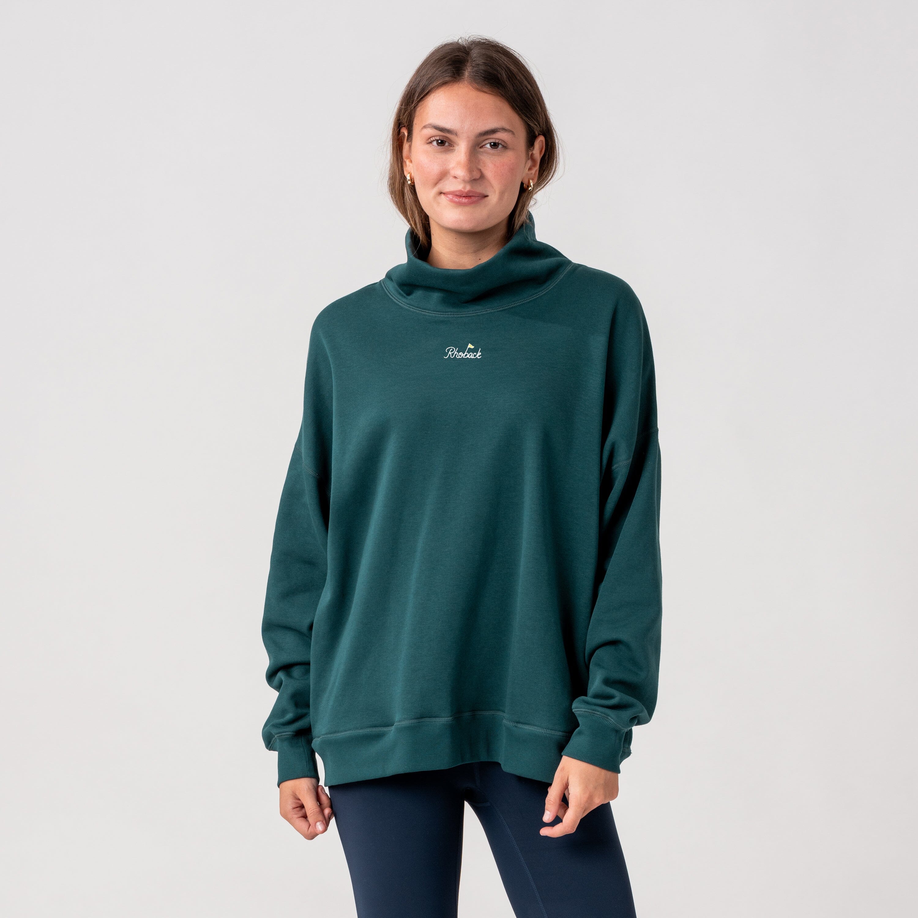 Bedford Oversized Mockneck | Solid - Ponderosa Green - Pin Script - Image 2