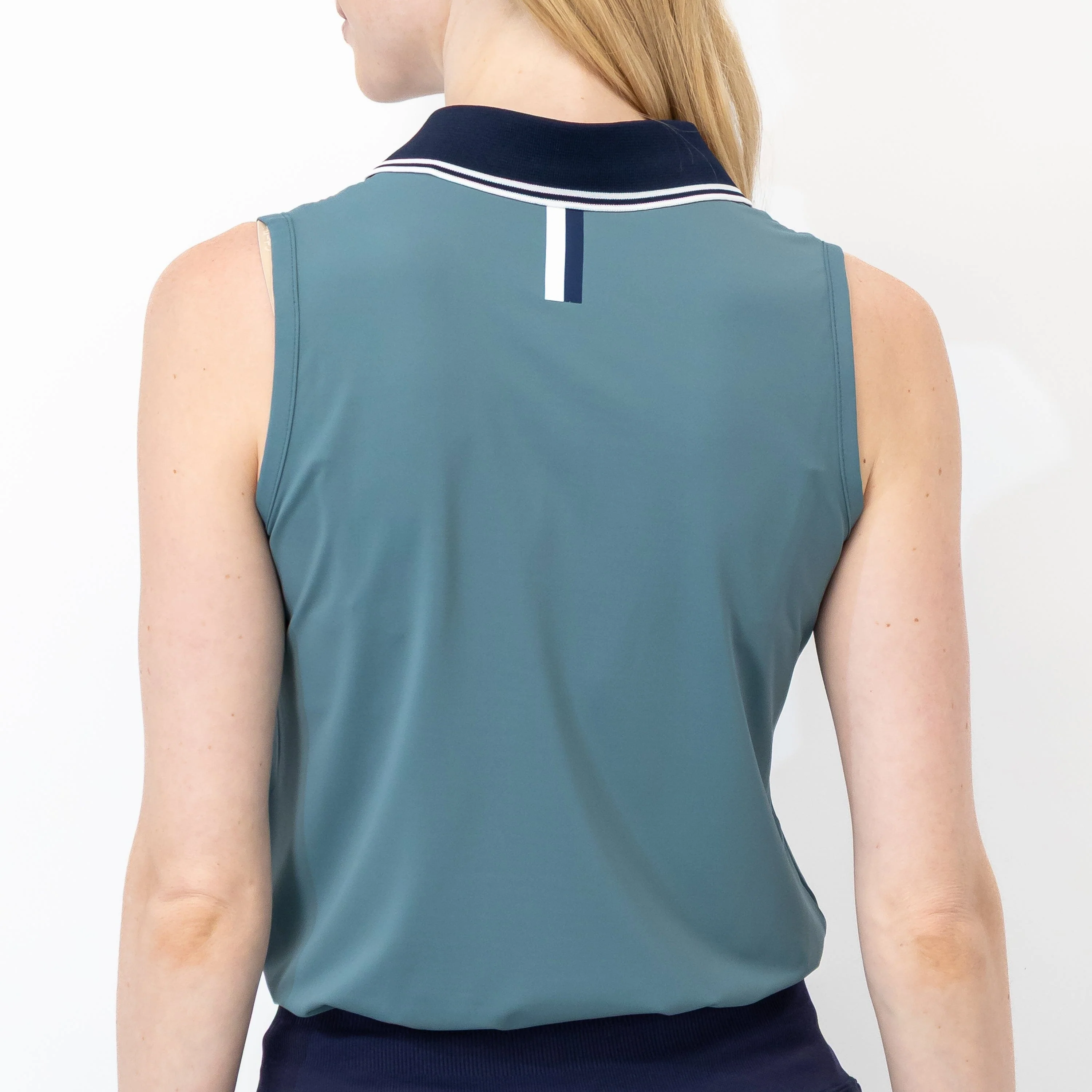 Brooke Sleeveless Performance Polo | Solid - Jungle Green - Image 3