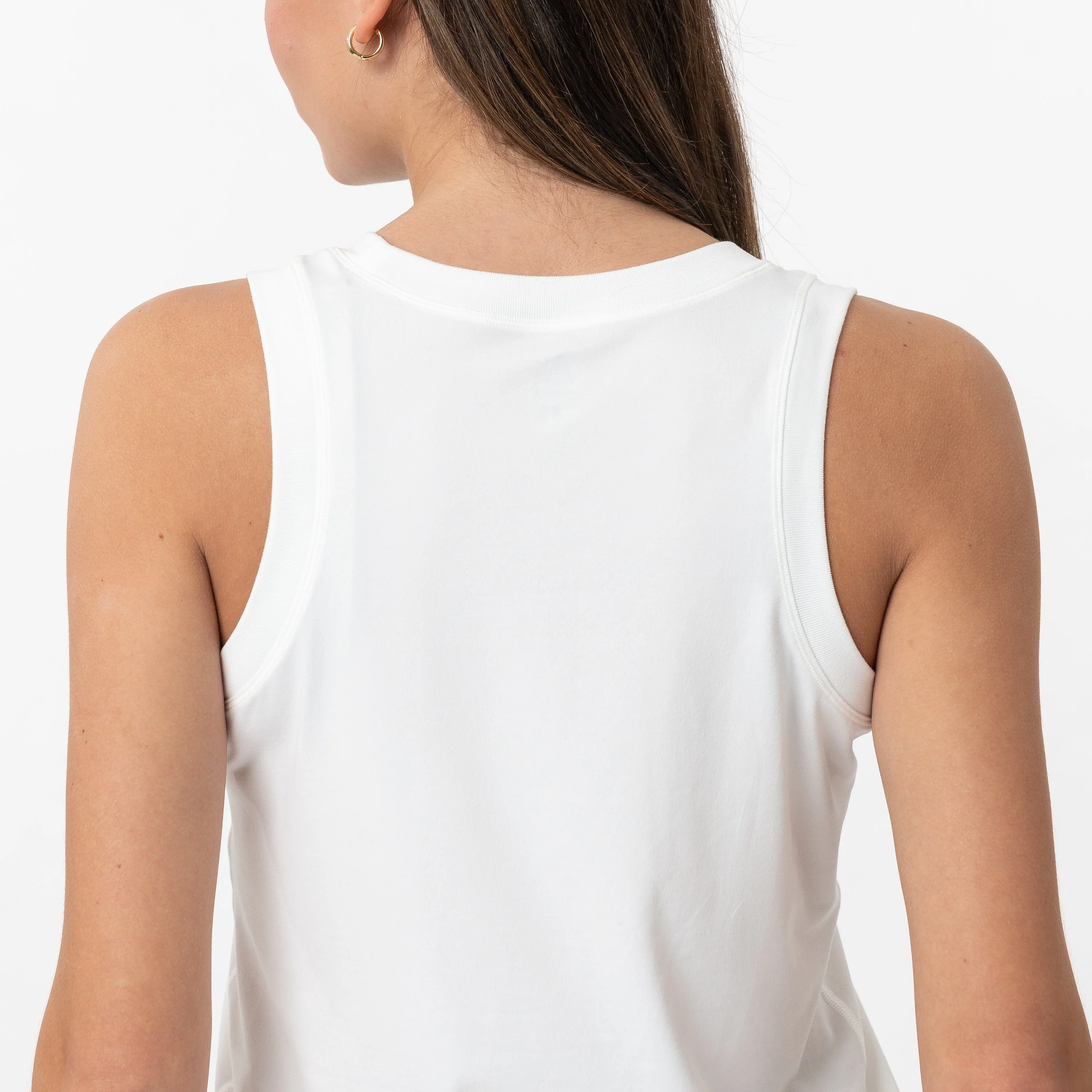 Drift Performance Crop Tank | Solid - White - Image 3
