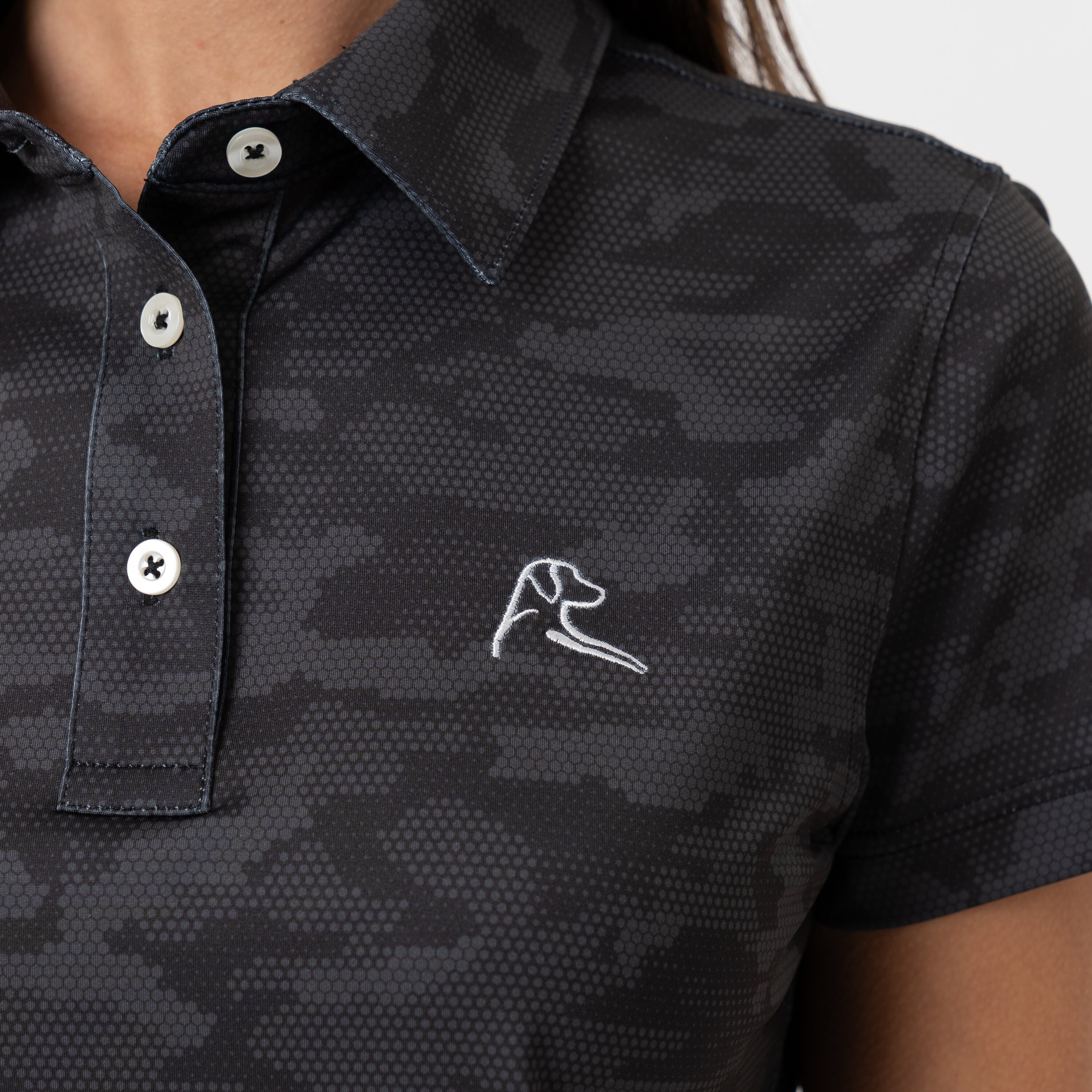 Hex Camo Performance Polo | The Hex Camo - Black - Image 4