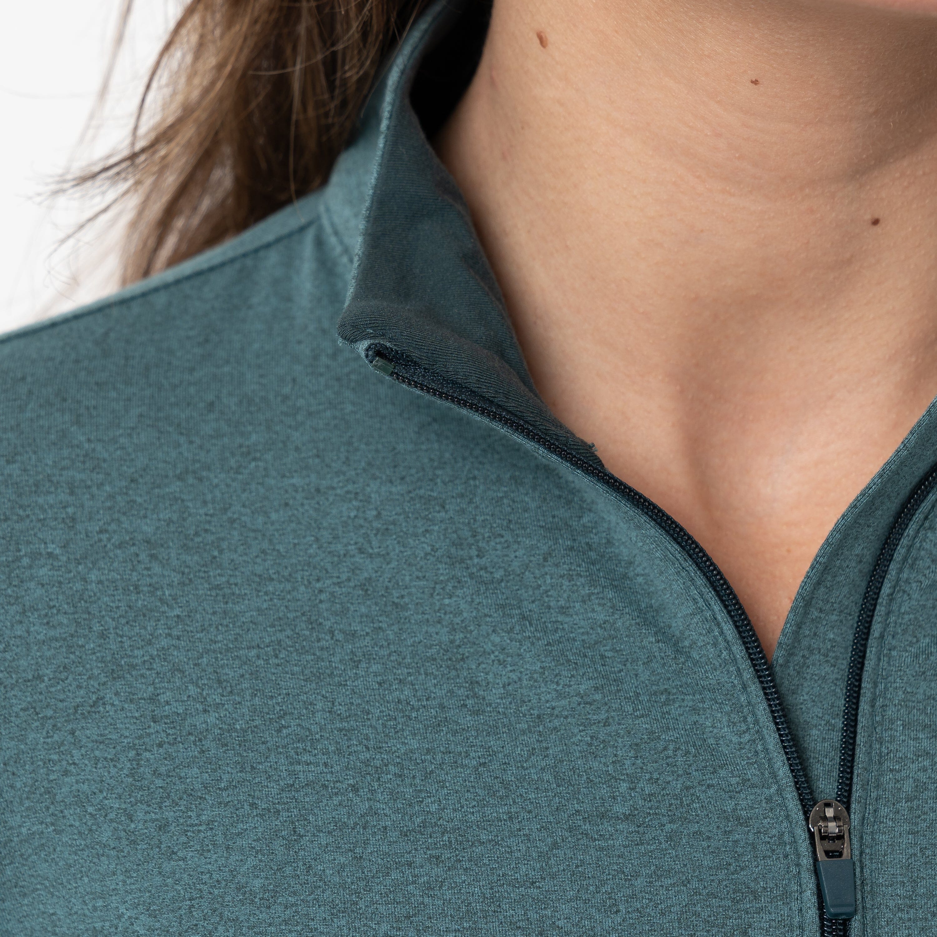 Heather Performance Q-Zip | Heather - Ponderosa Green/Jungle Green - Image 4