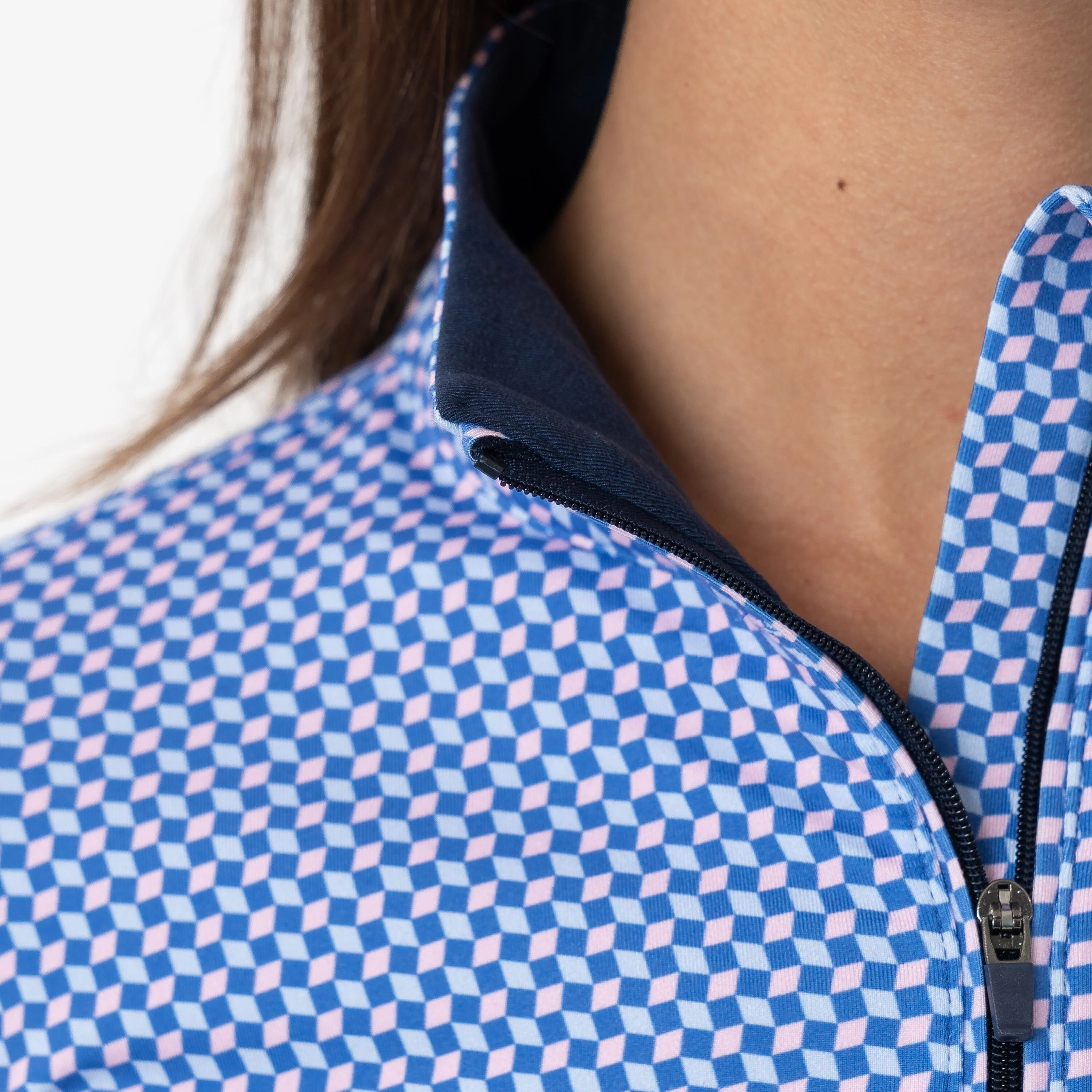 Mirage Performance Q-Zip | The Mirage - Bunker Blue/Lotus Pink/Baby Blue - Image 4