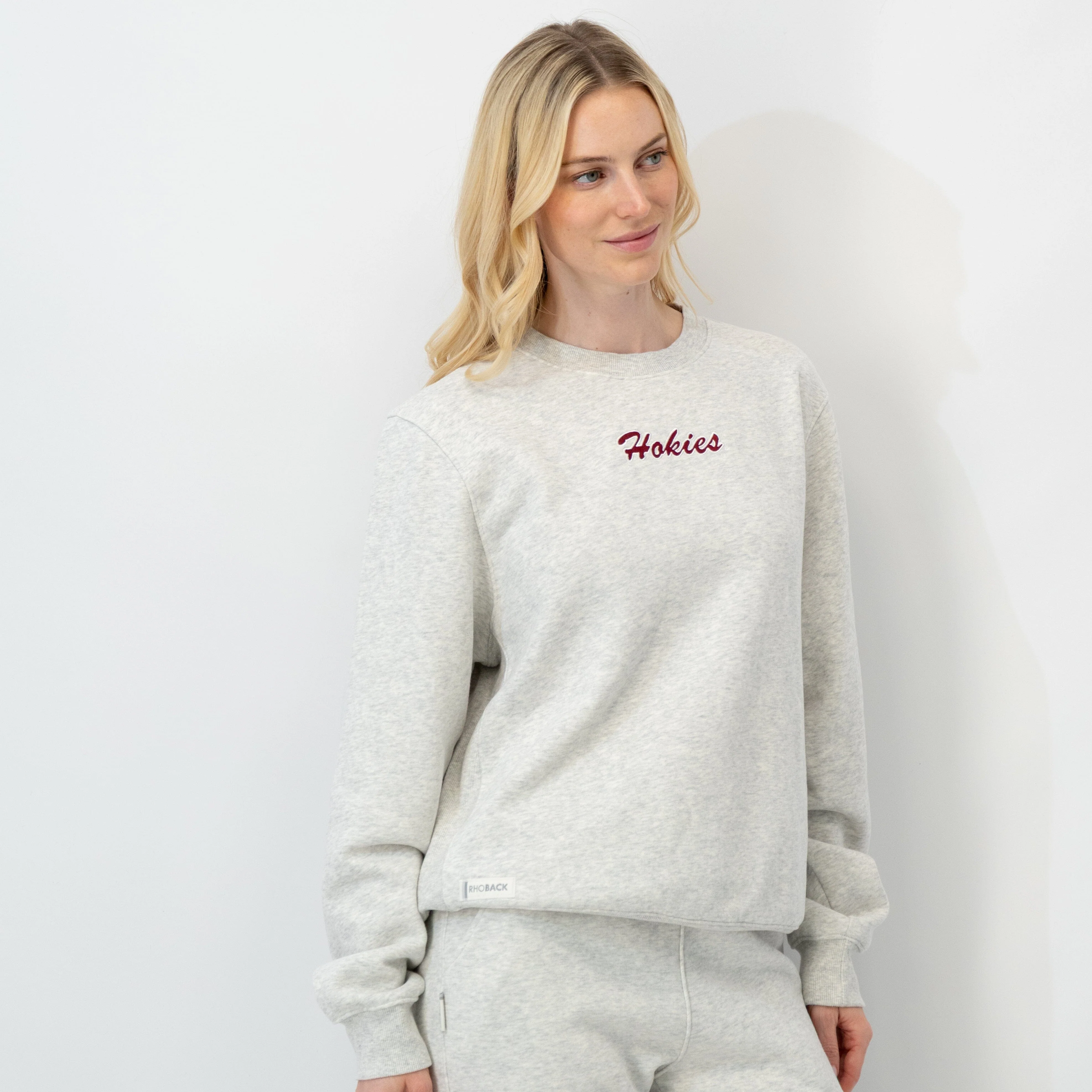 Ready Collegiate Crewneck - Virginia Tech | Heather - Ivory - Virginia Tech - 1 (Women) - Image 4