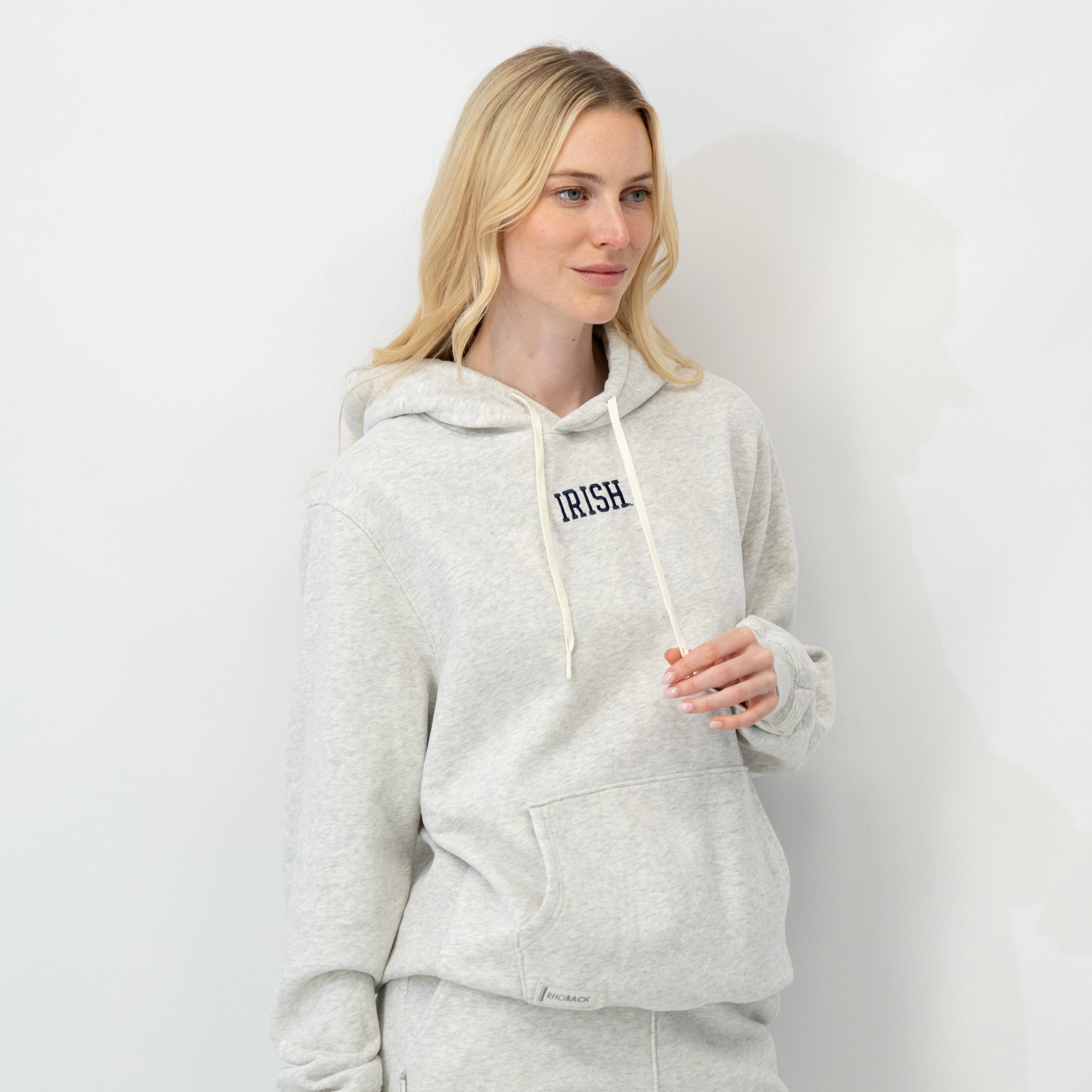 Ready Collegiate Hoodie - Notre Dame | Heather - Ivory - Notre Dame - 1 (Women) - Image 5