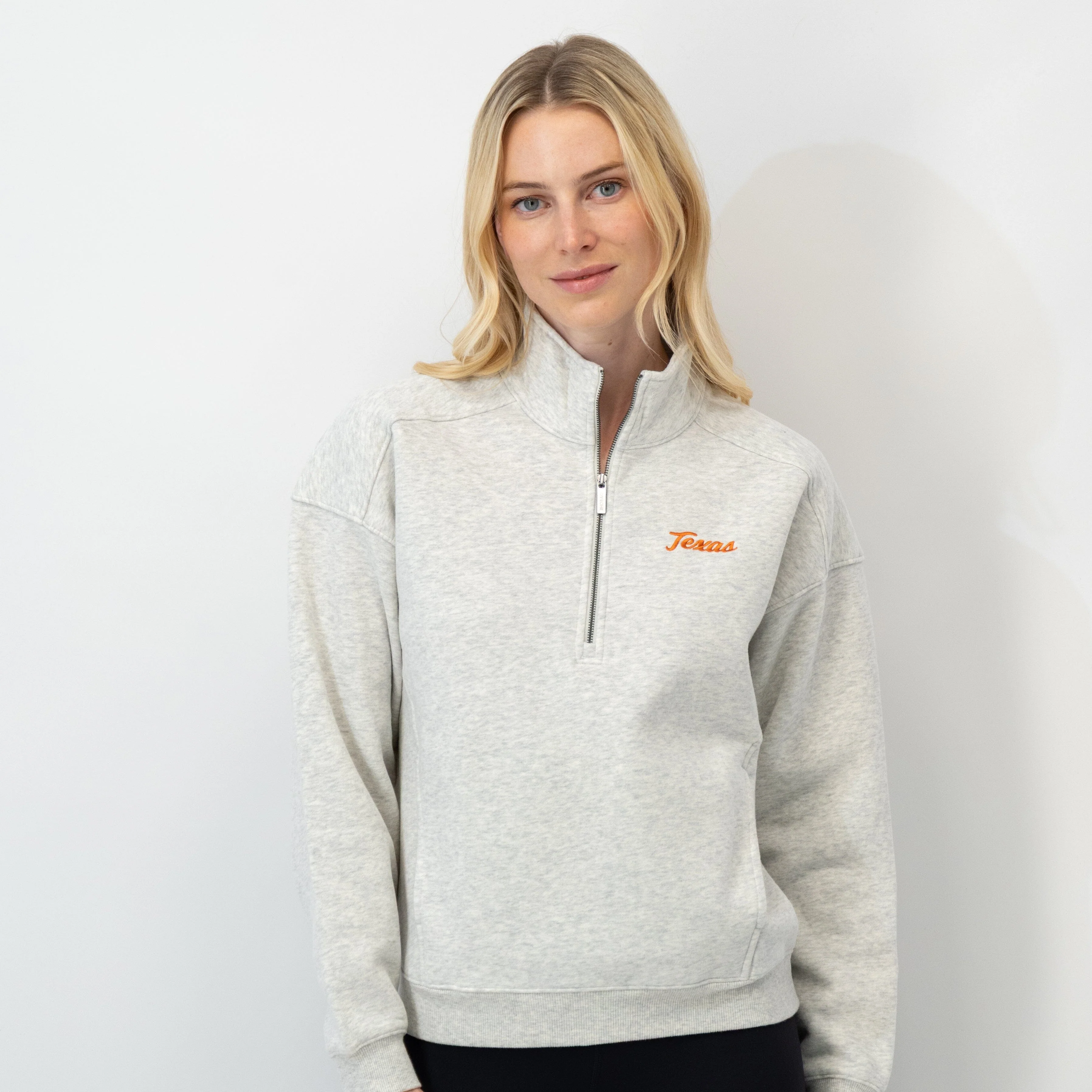 Serenity Collegiate Half-Zip - Texas | Heather - Ivory - Texas - 1 - Image 5