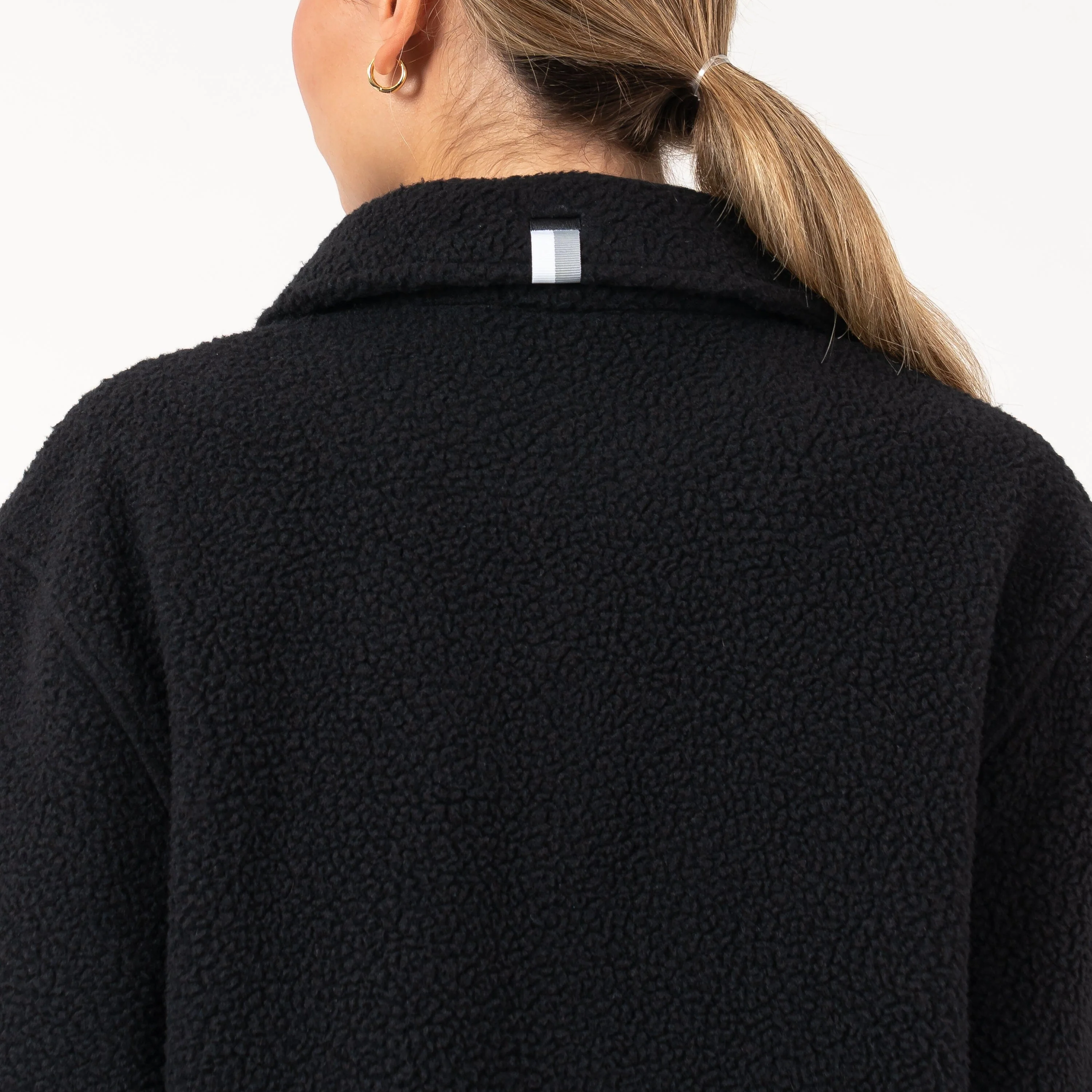 Summit Fleece Shirt Jacket | Solid - Midnight Black (Women) - Image 3
