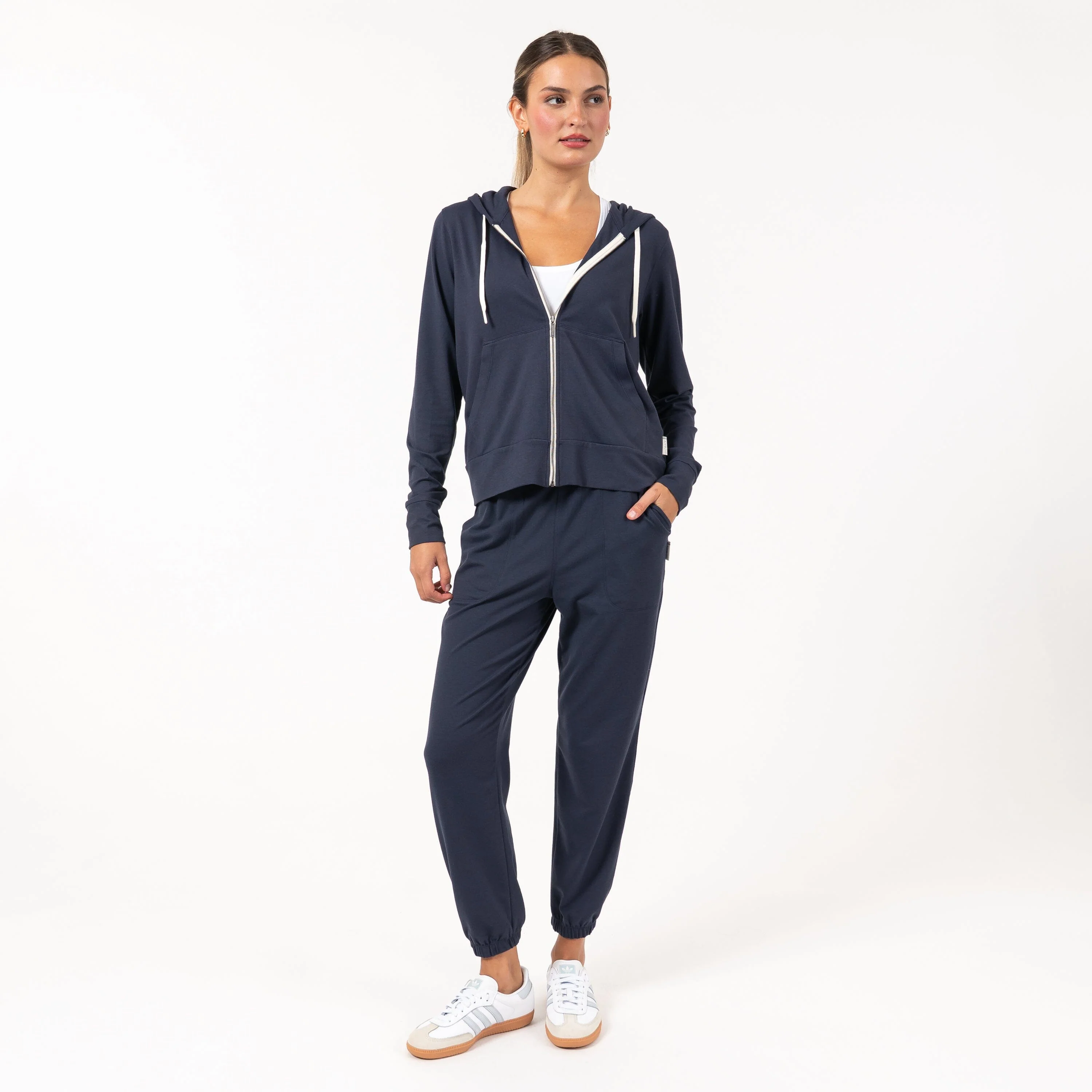 Tempo Full-Zip Hoodie | Heather - Fleet Navy/Nightshade - Image 7