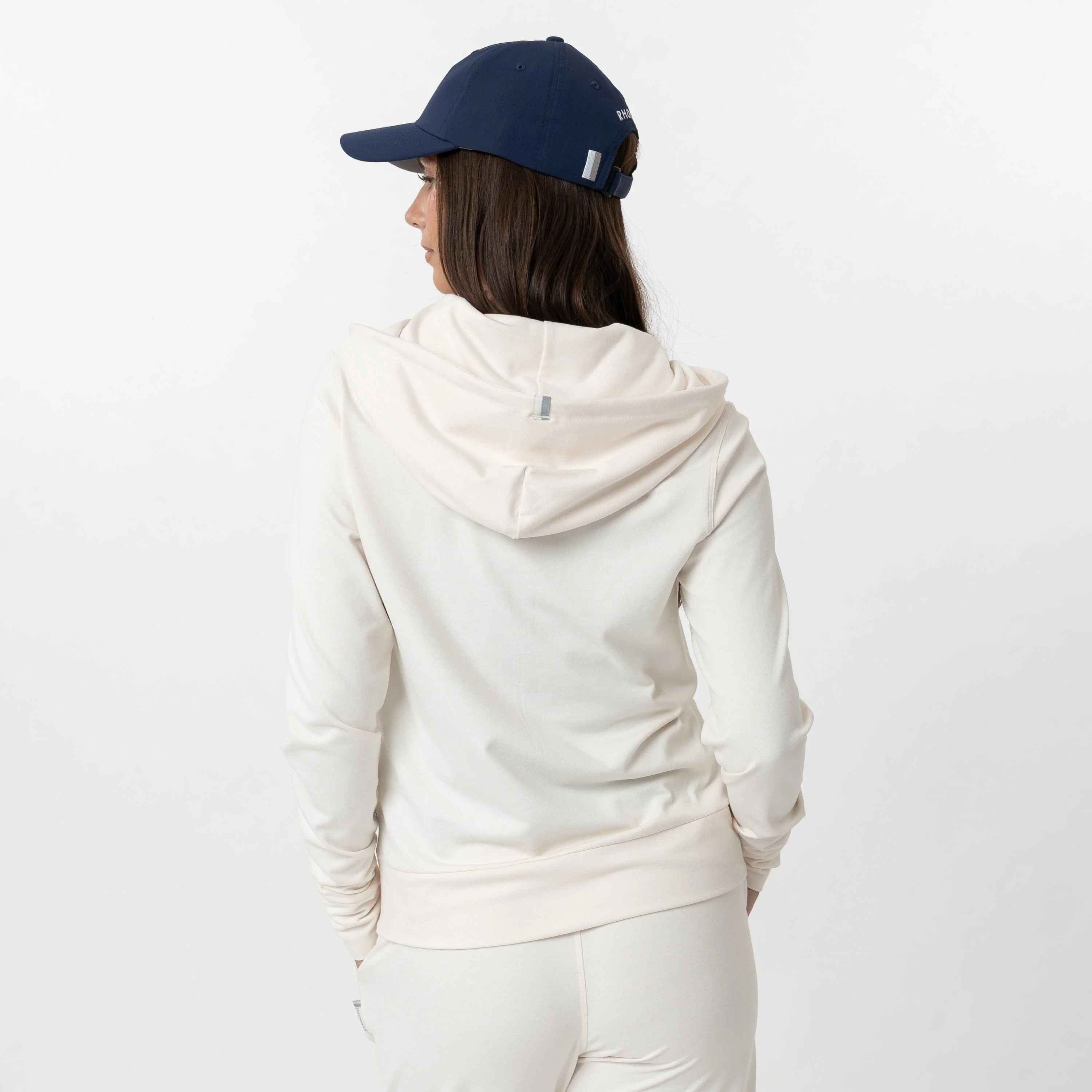 Tempo Full-Zip Hoodie | Heather - Ivory/Parchment White - Image 3