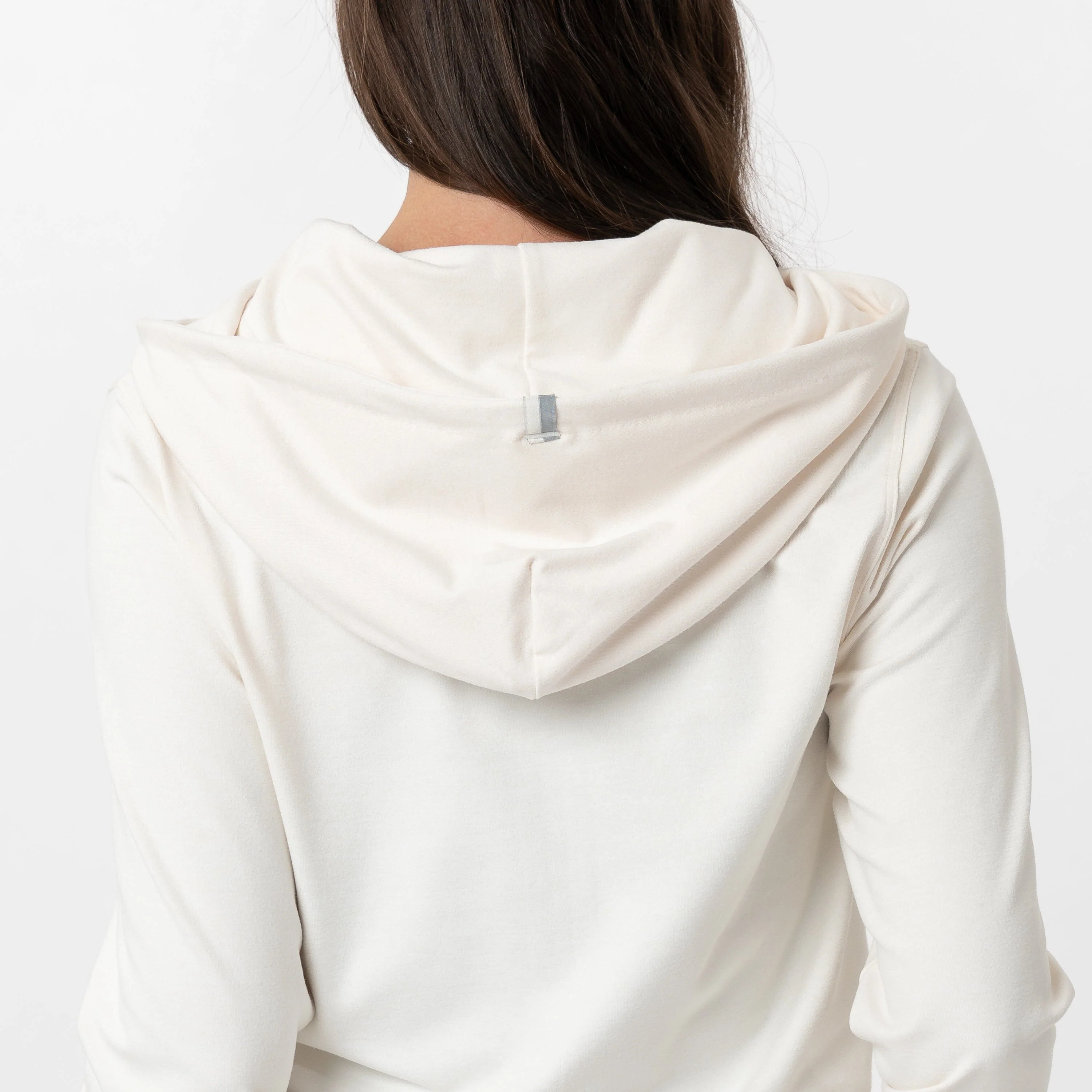 Tempo Full-Zip Hoodie | Heather - Ivory/Parchment White - Image 4
