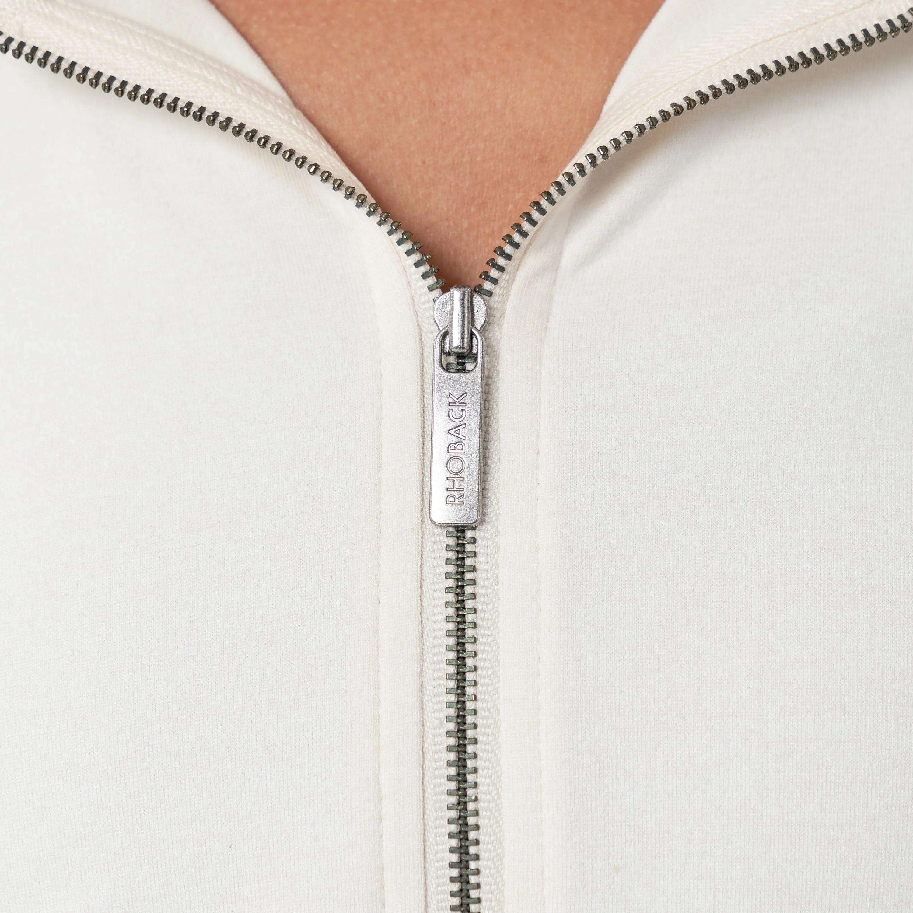 Tempo Full-Zip Hoodie | Heather - Ivory/Parchment White - Image 5