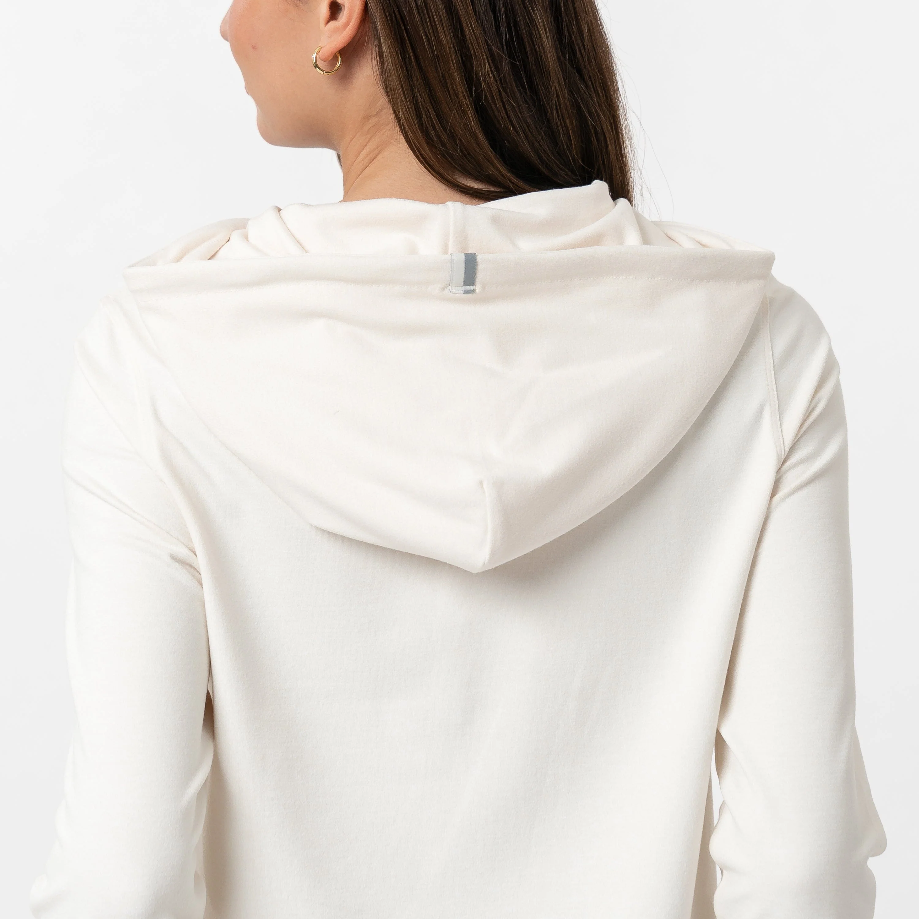 Tempo Performance Hoodie | Heather - Ivory/Parchment White - Image 3