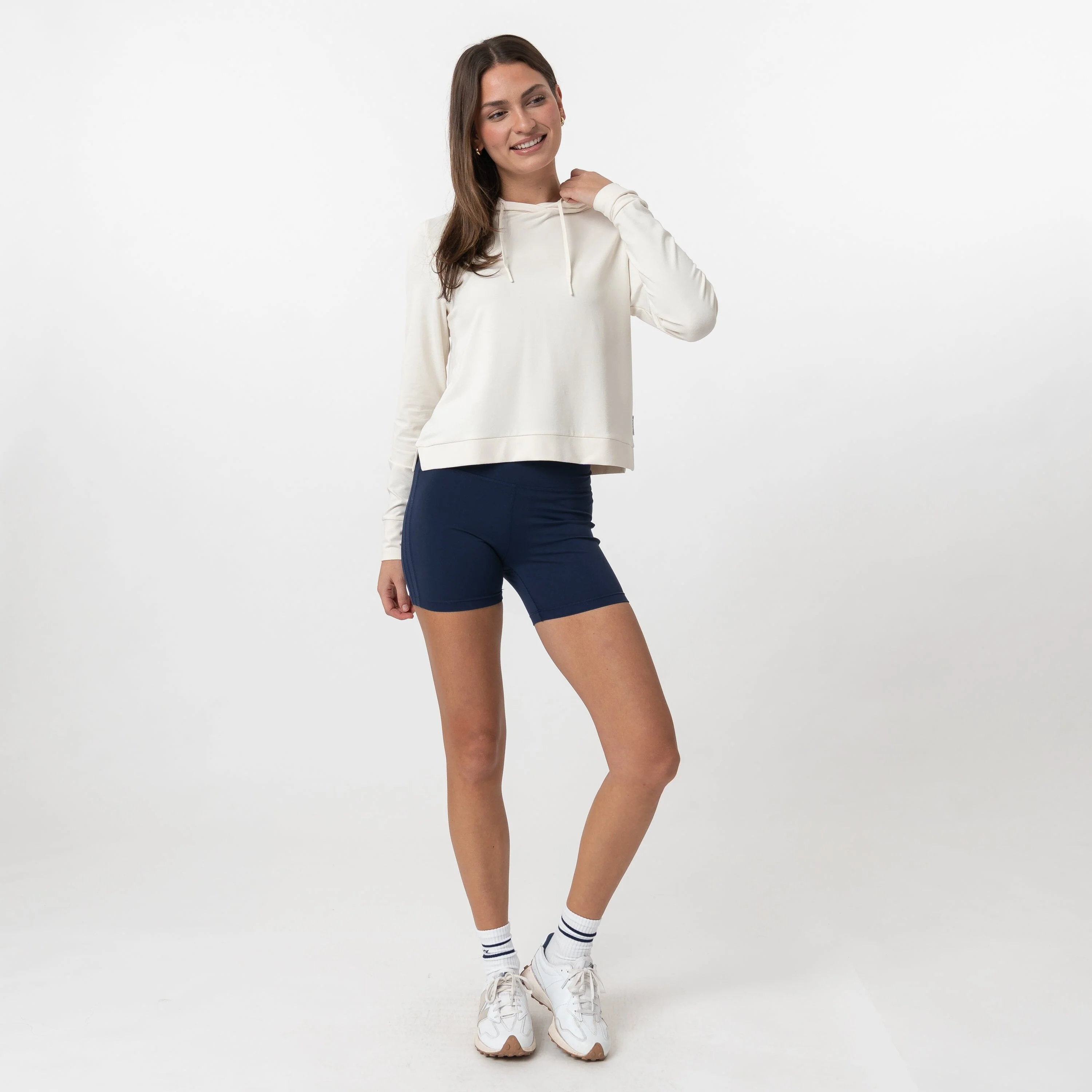 Tempo Performance Hoodie | Heather - Ivory/Parchment White - Image 6