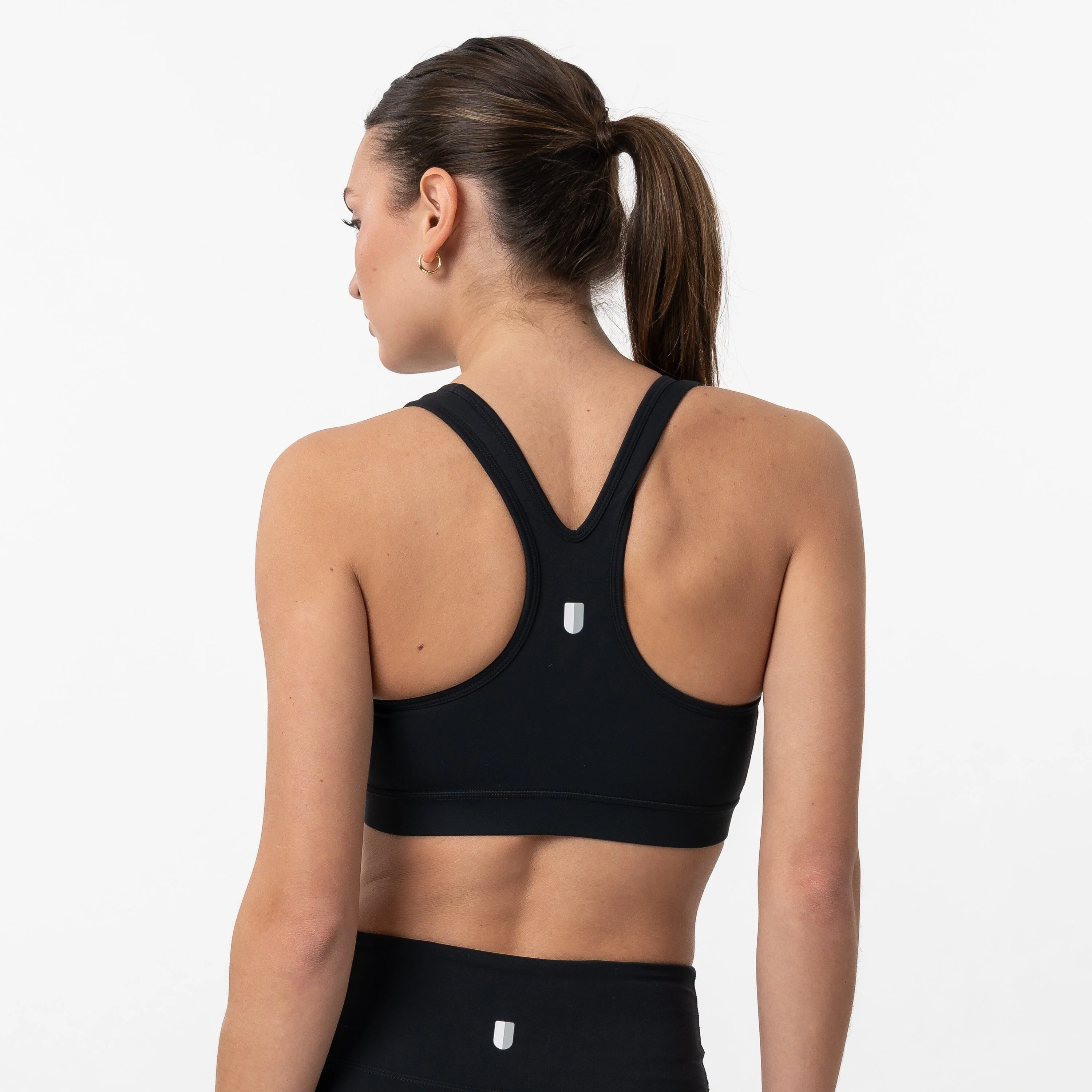Vista Sports Bra | Solid - Midnight Black - Image 3