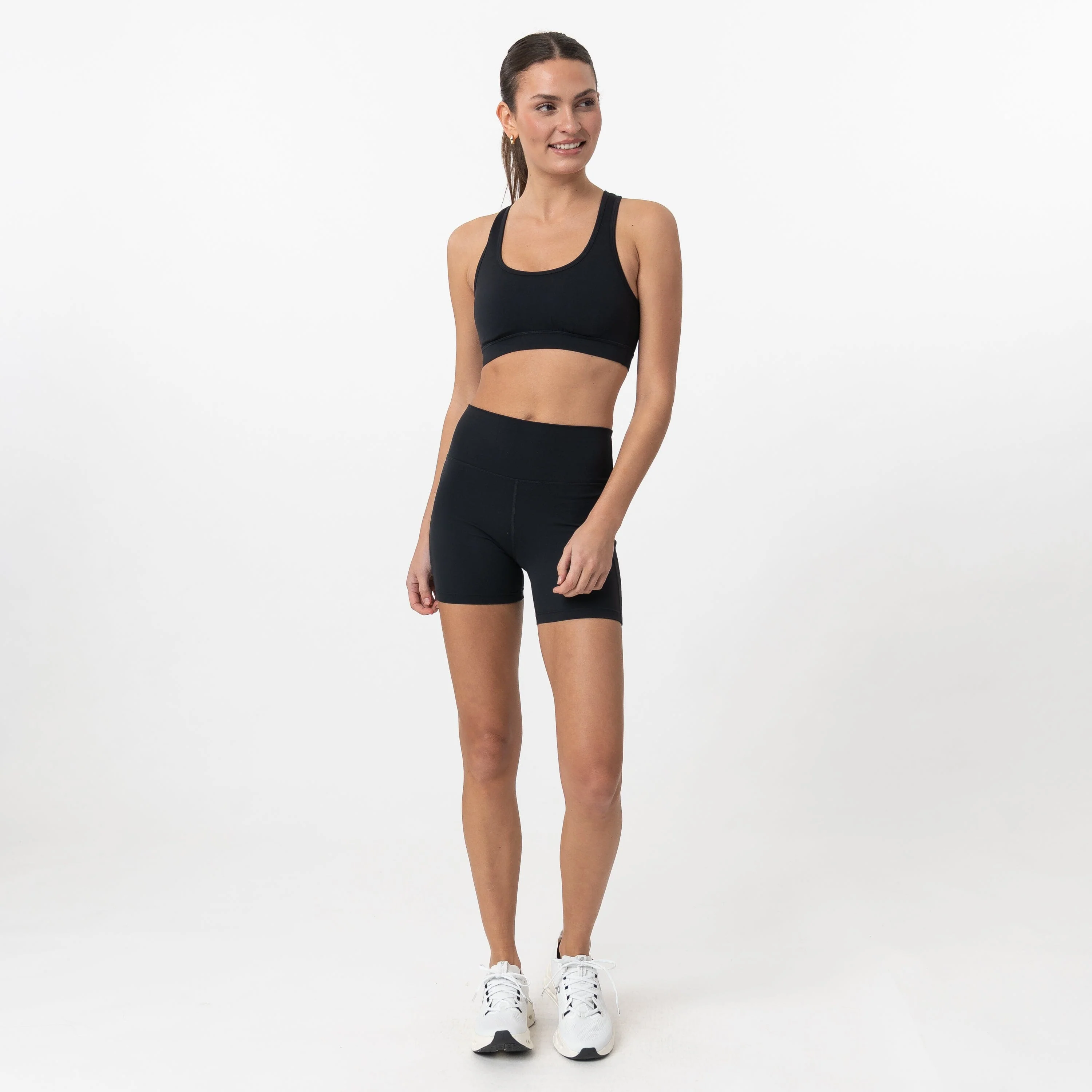 Vista Sports Bra | Solid - Midnight Black - Image 6